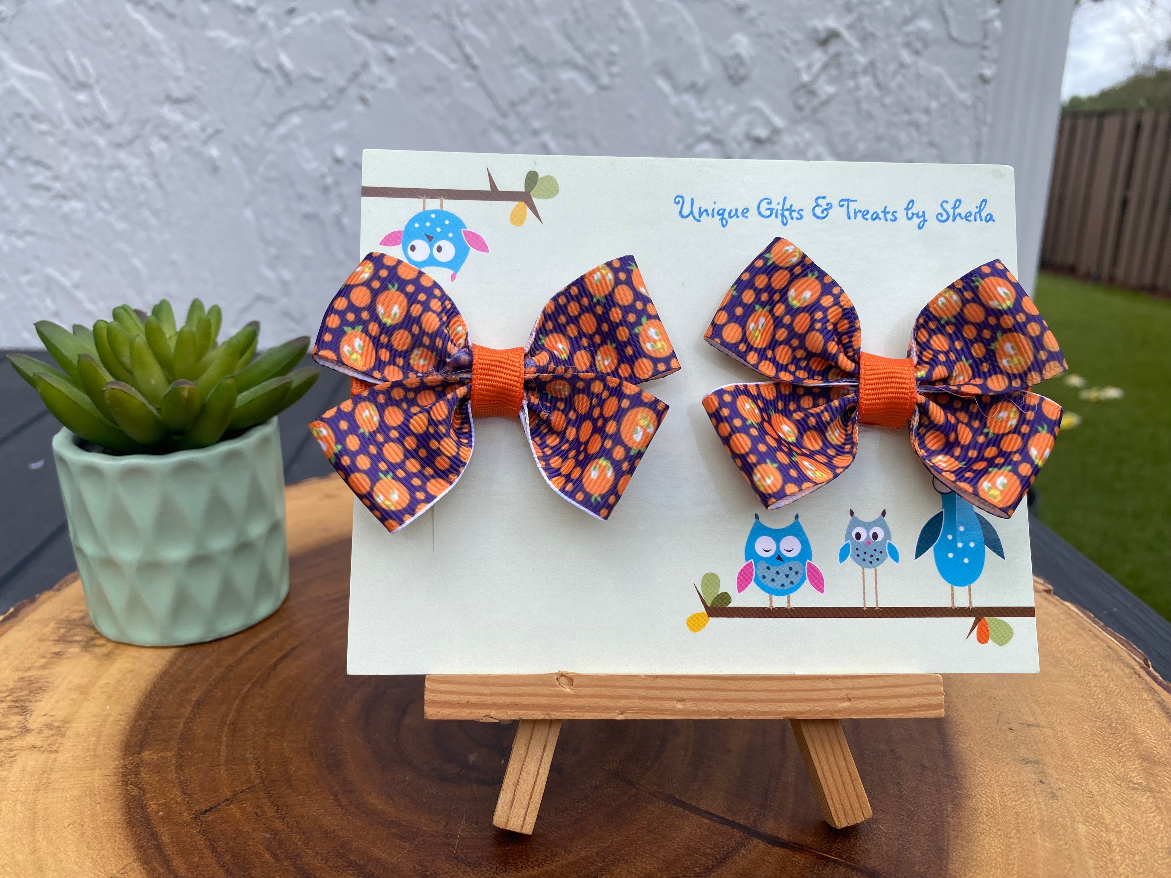 Orange Bird Hairbows