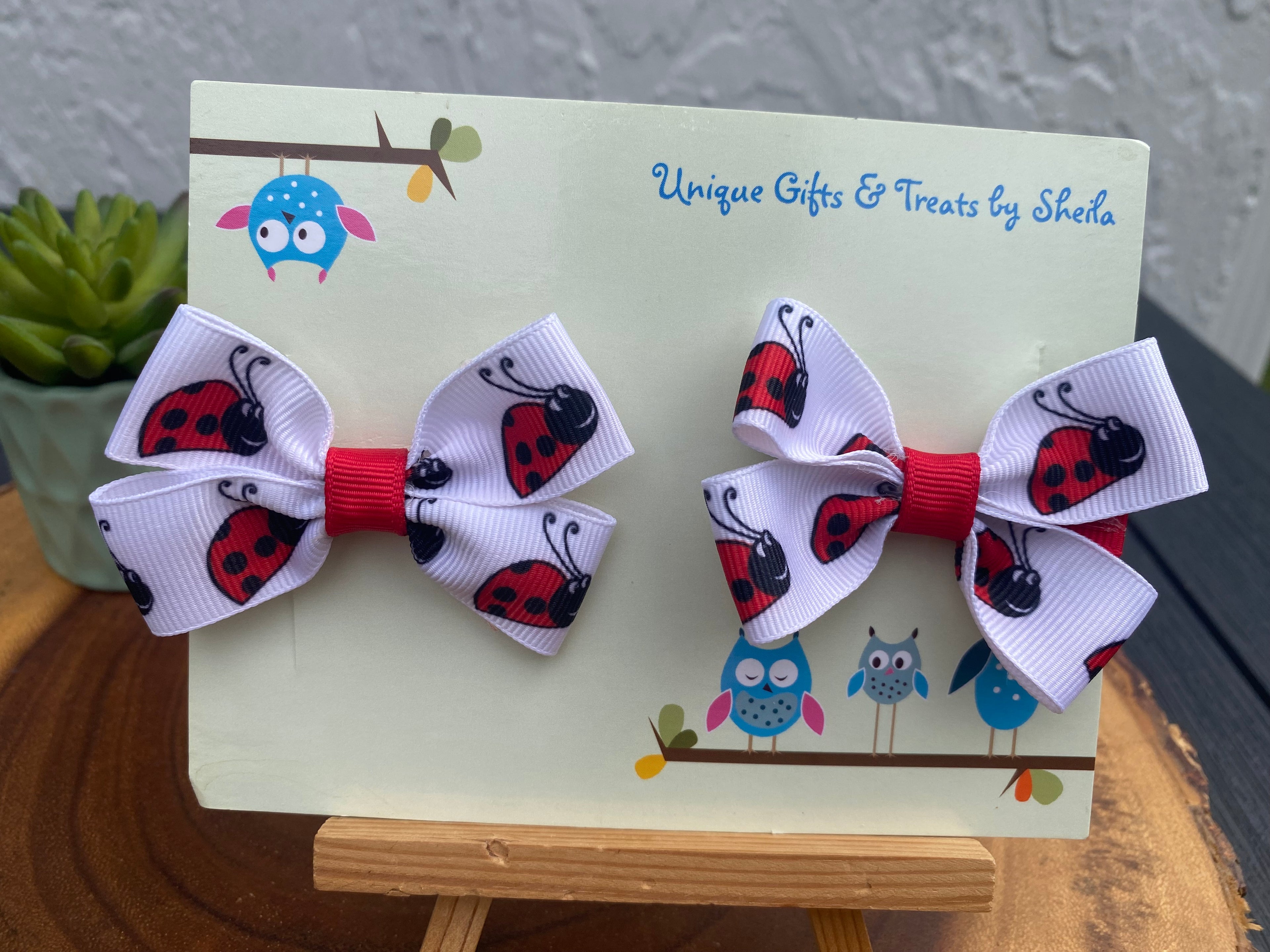 Ladybug Hairbows