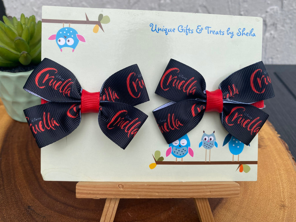 Villains; Cruella Deville Hairbows