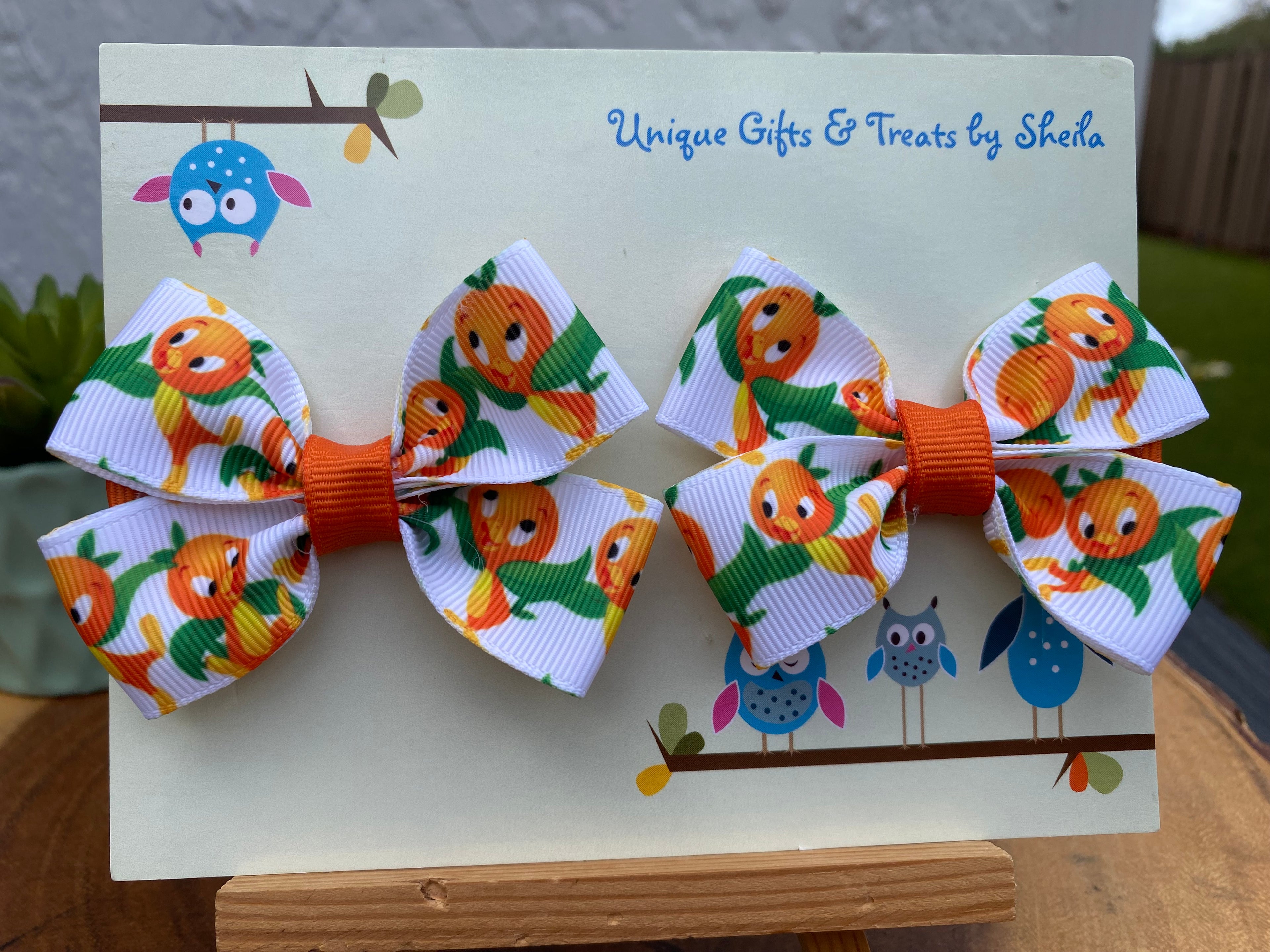 Orange Bird Hairbows