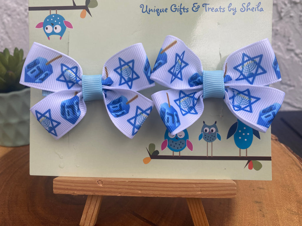Hanukkah Hairbows; Chanukah Hairbows