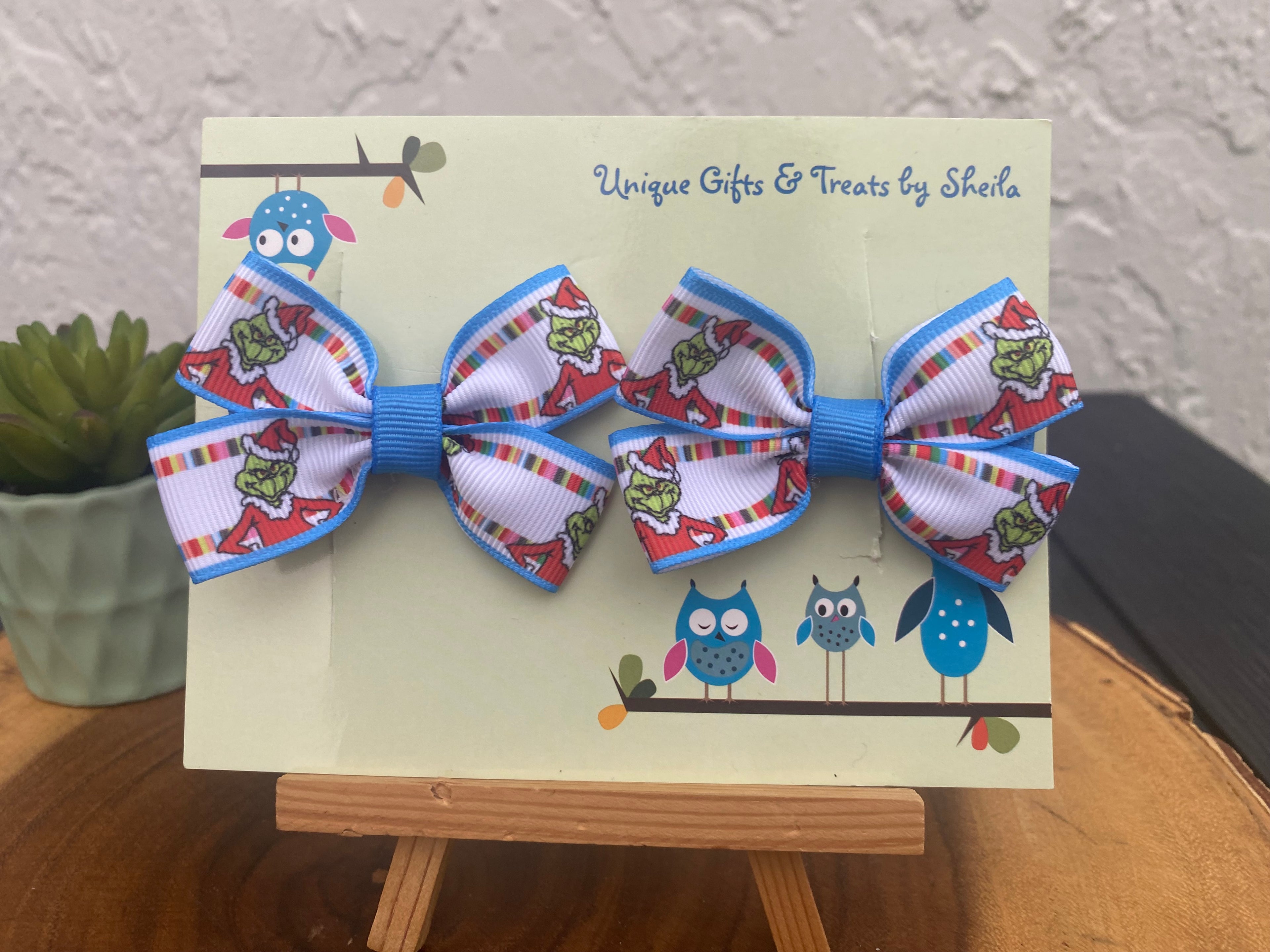 Green Christmas Monster Hairbows