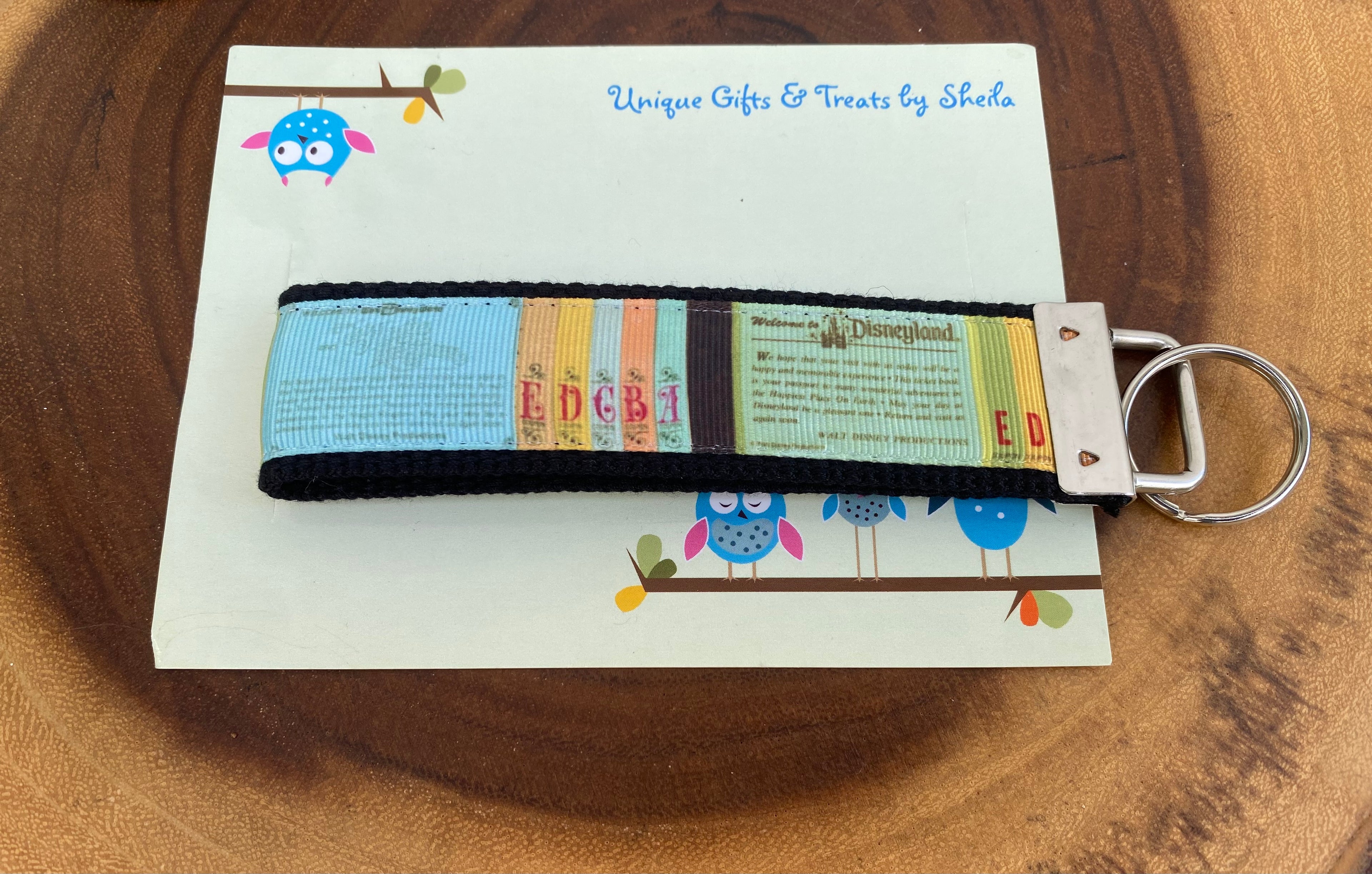 Disneyland Vintage Ticket Keychain; Keyfob