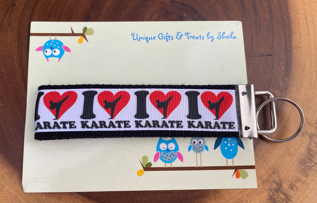 I Love Karate Keychain; Keyfob