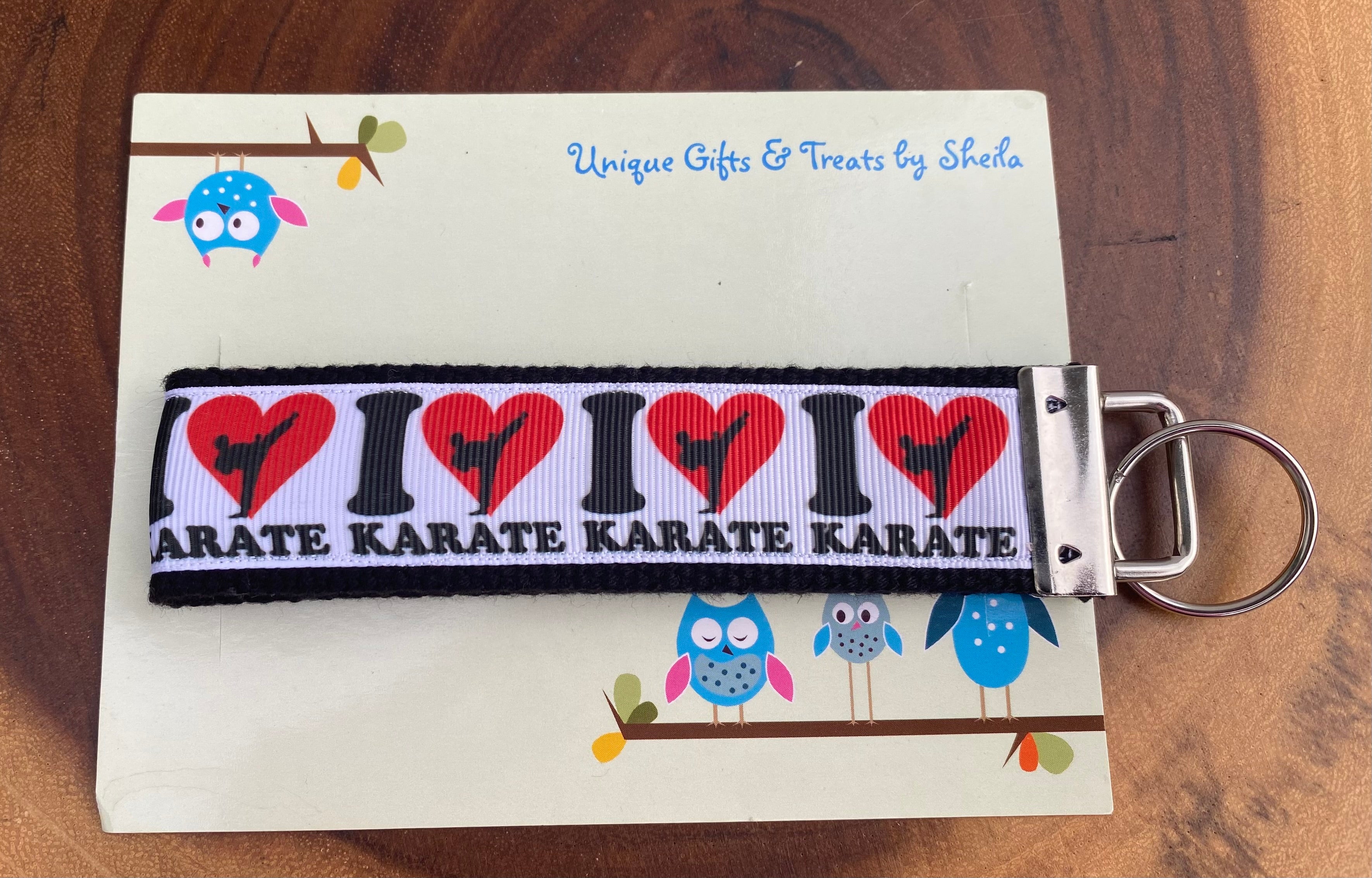 I Love Karate Keychain; Keyfob