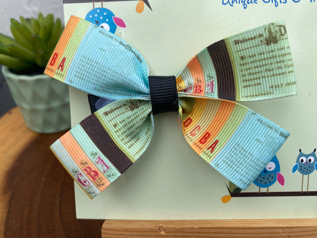 Disneyland Vintage Ticket Hairbow