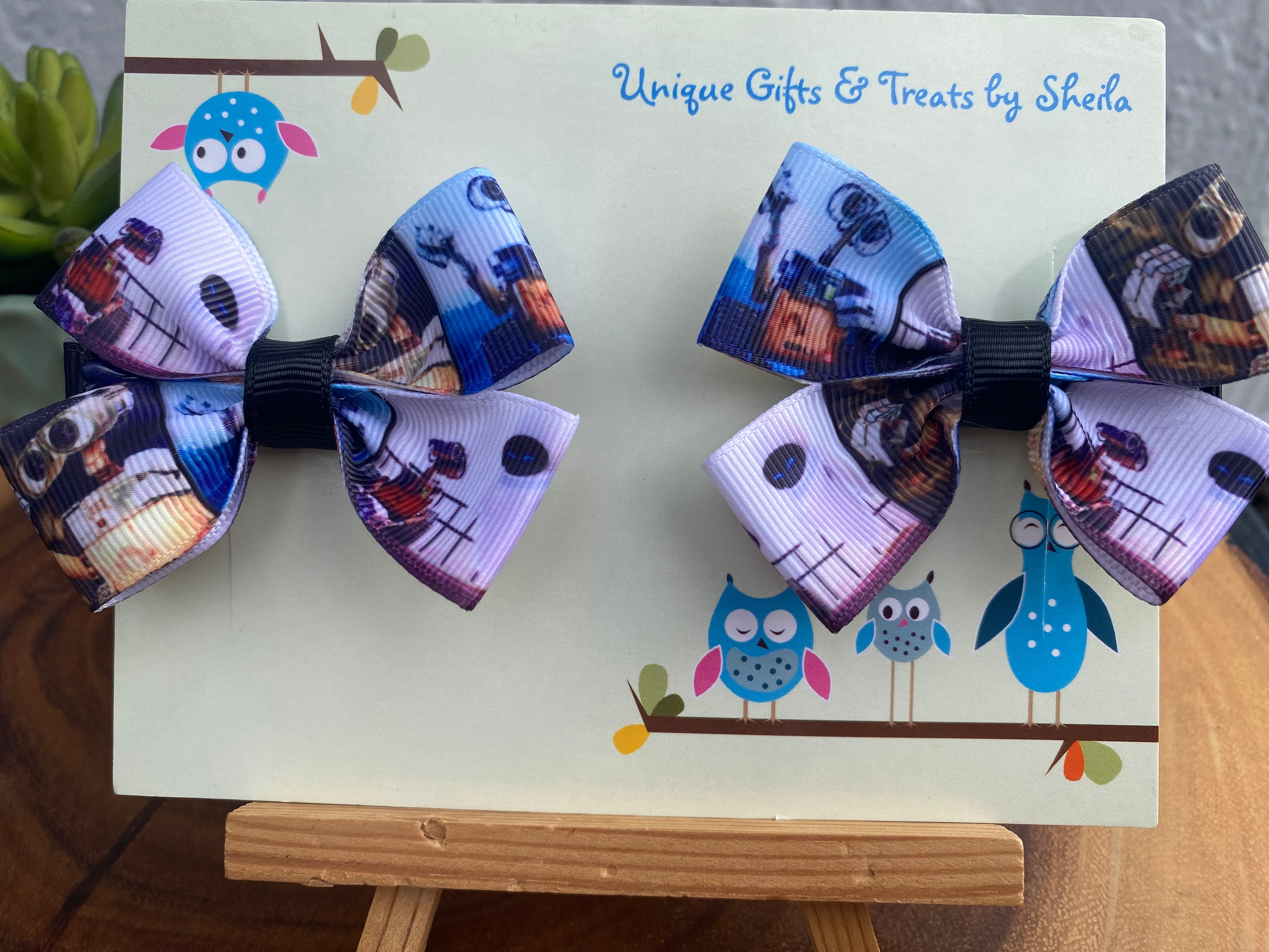 Wall-E and Eve Hairbows