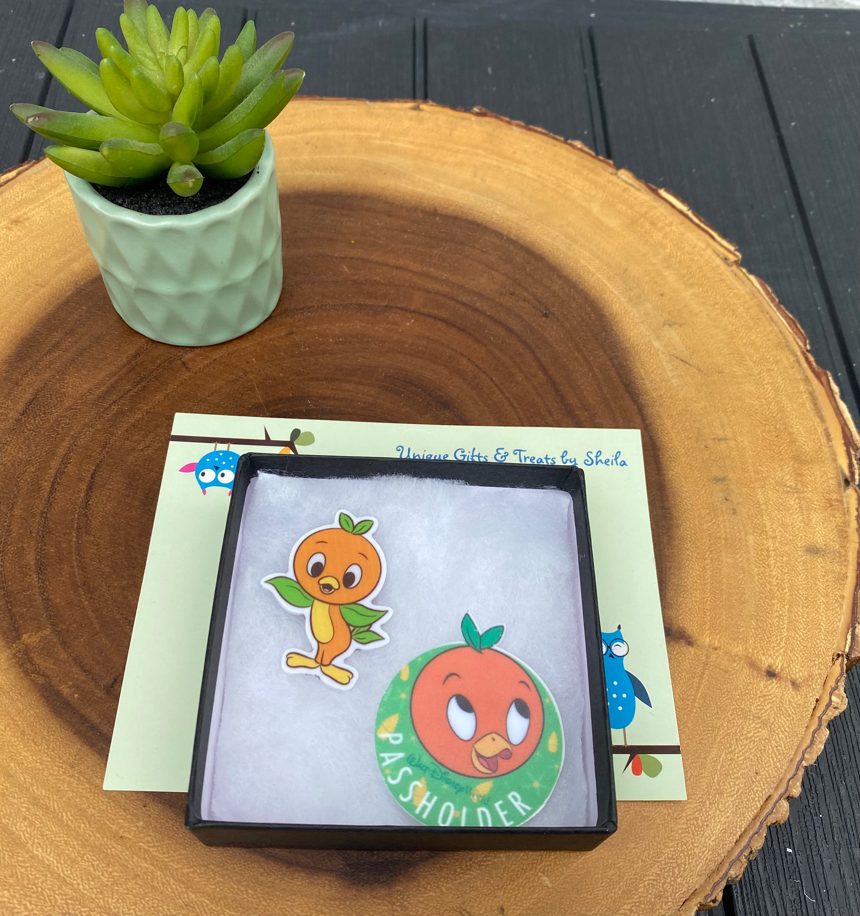 Orange Bird Magnets