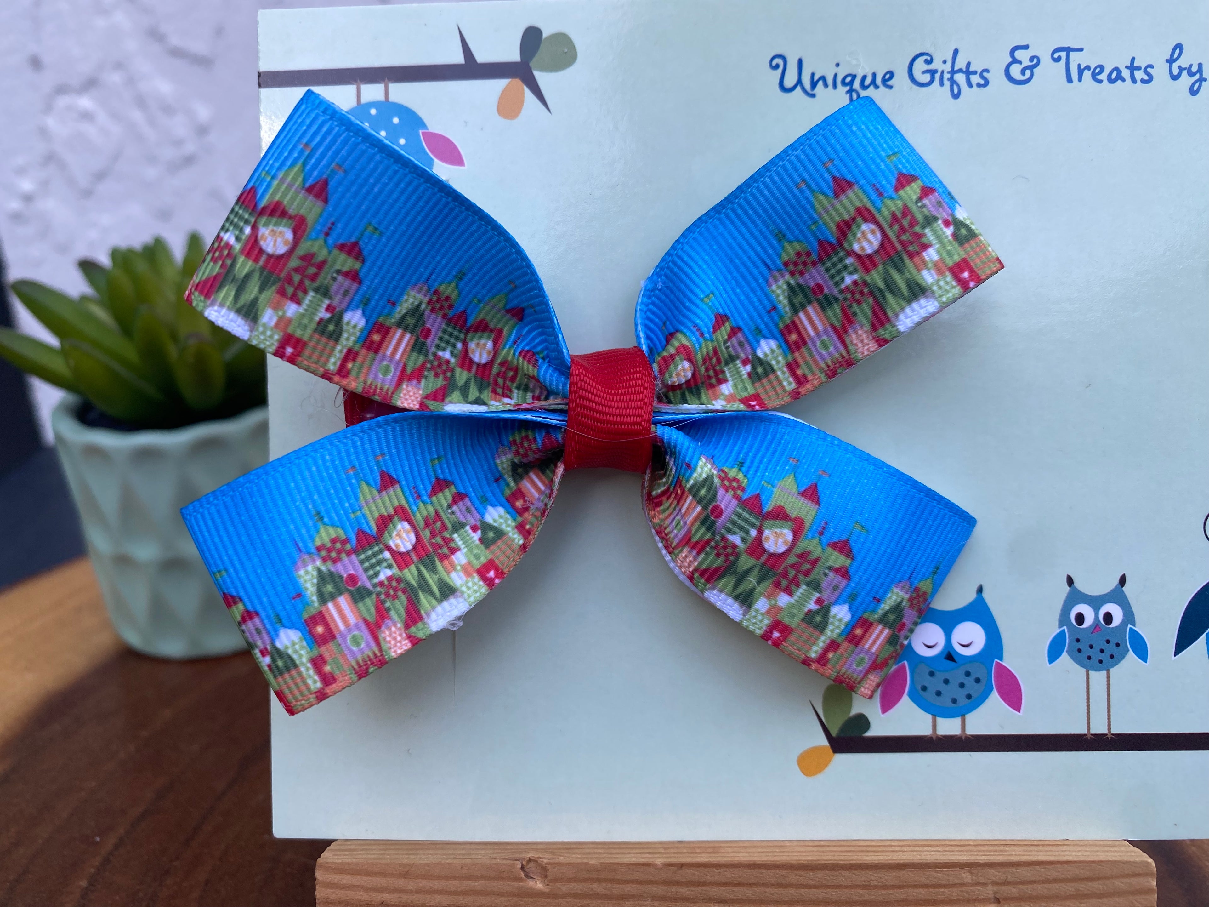 Christmas It’s A Small World Hairbow