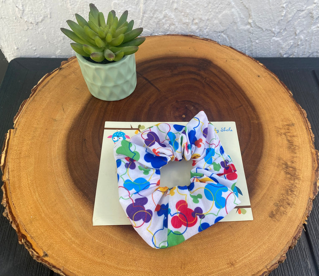 Colorful Mickey Scrunchie