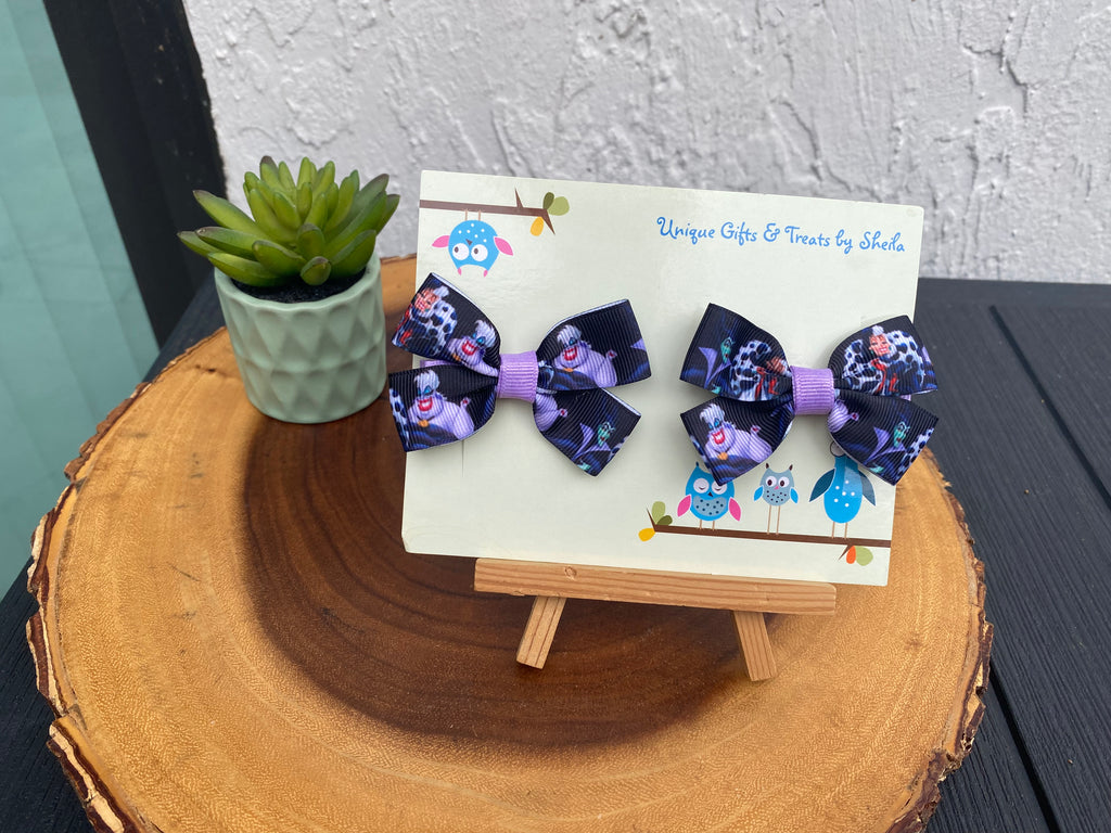 Villains (Cruella, Malificent, Ursula) Hairbows