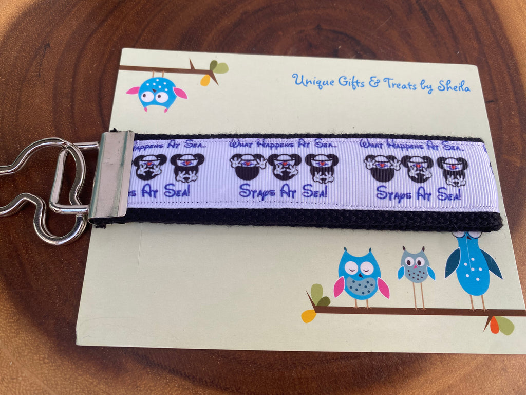 Disney Cruise; What Happens at Sea keychain; Keyfob