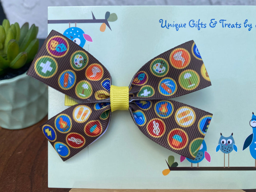 Disney Up; Wilderness Explorer Badge Hairbow