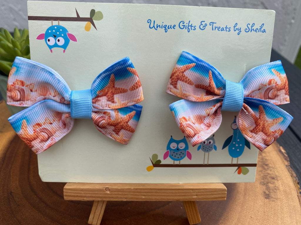 Beach; Seashells Hairbows