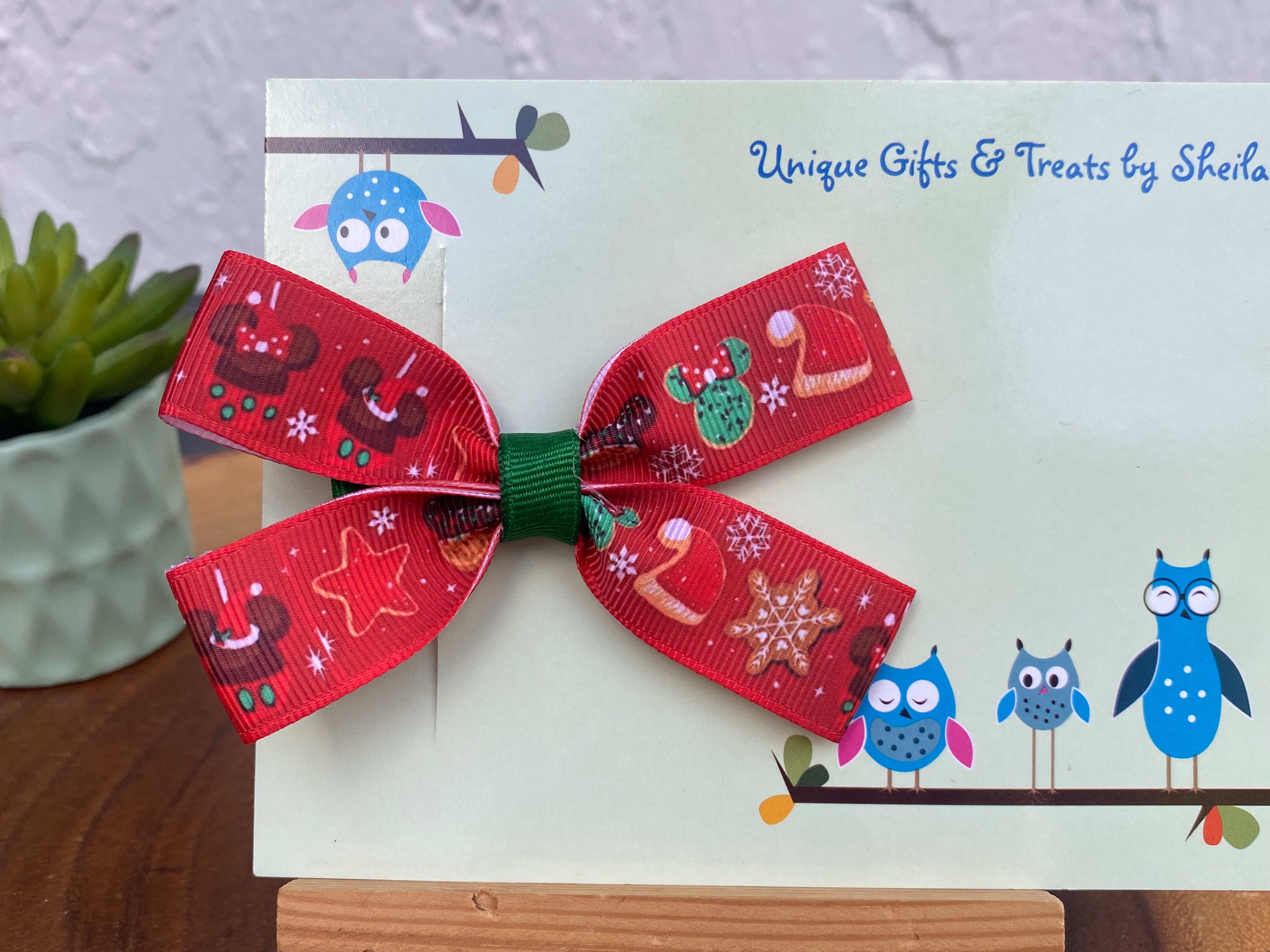 Disney Christmas Snacks Hairbow