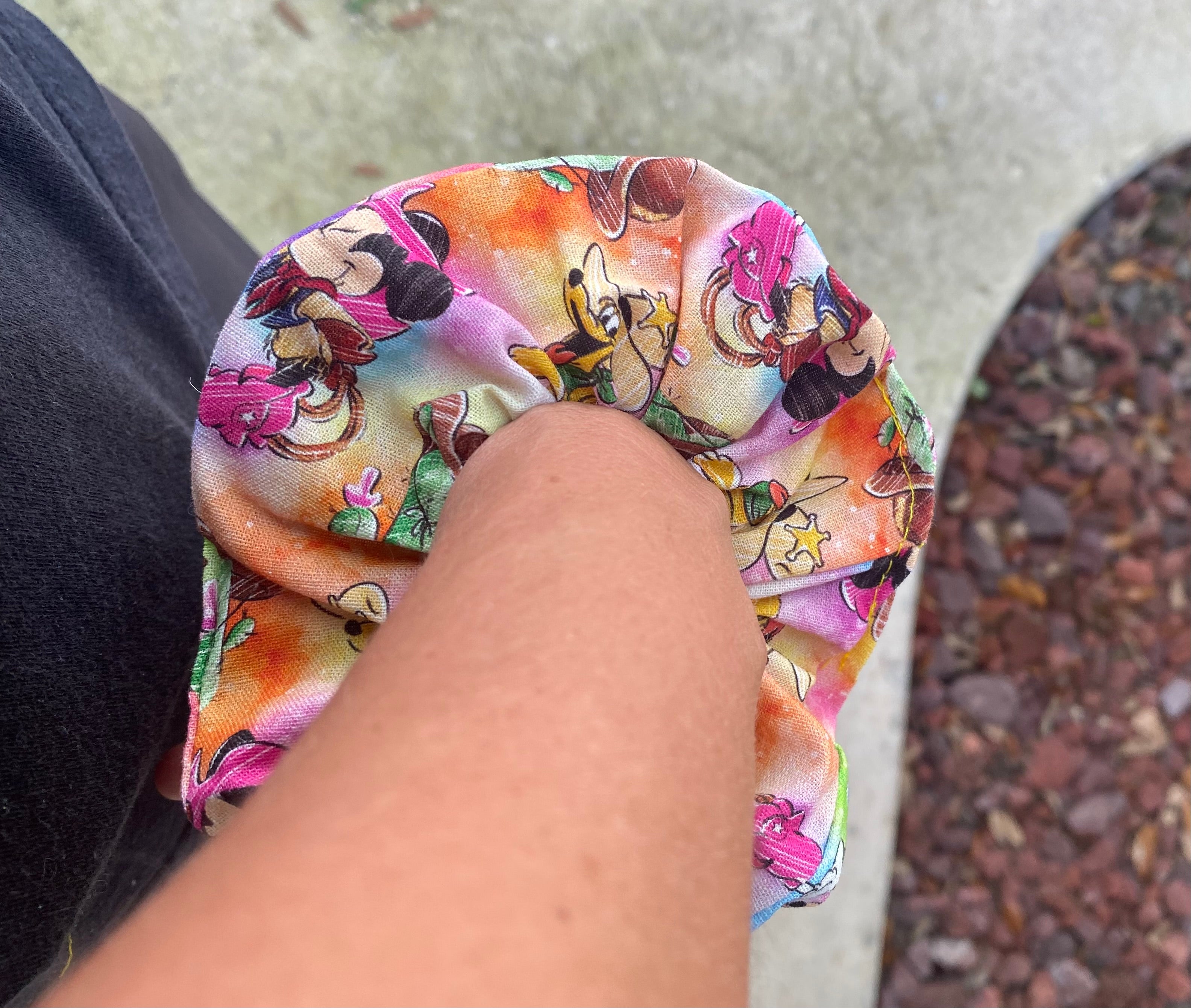 Western Mickey Mouse and Friends Scrunchie