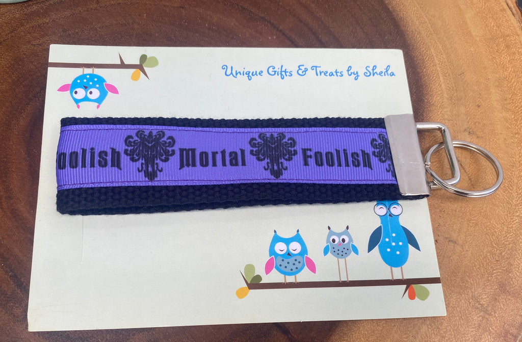 Haunted Mansion Foolish Mortal Keychain; Keyfob