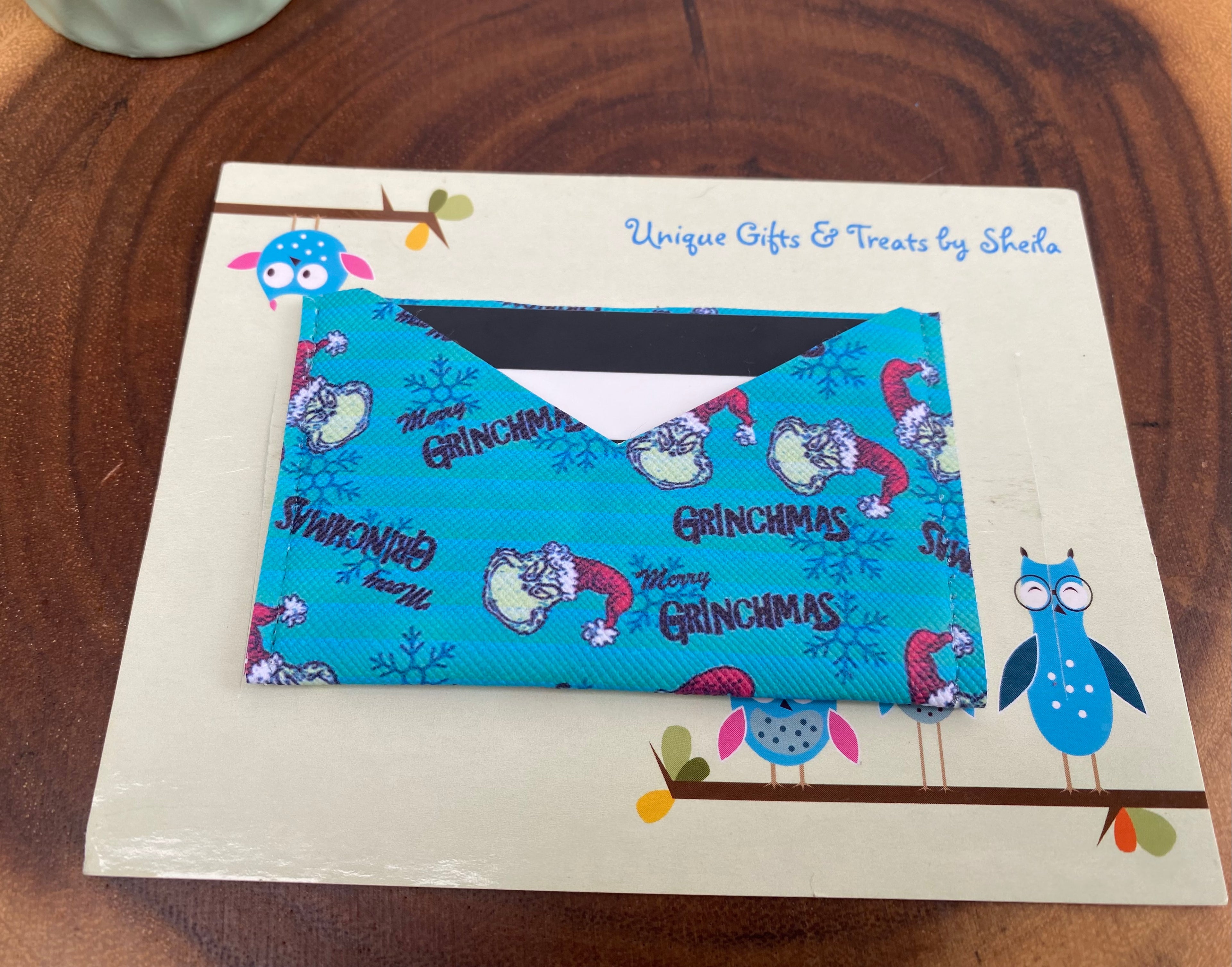 Green Christmas Monster Gift Card Holder