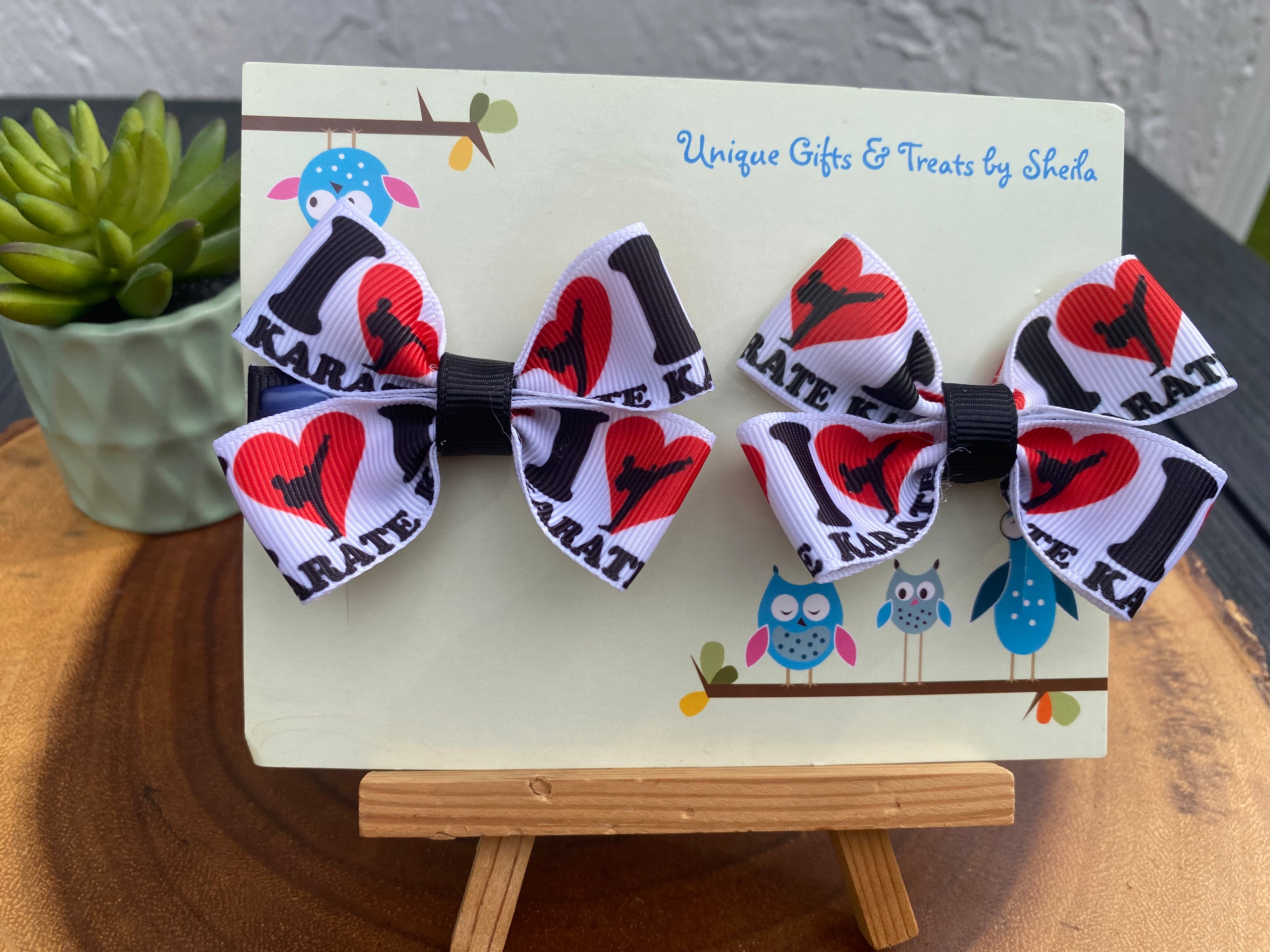 I Love Karate Hairbows