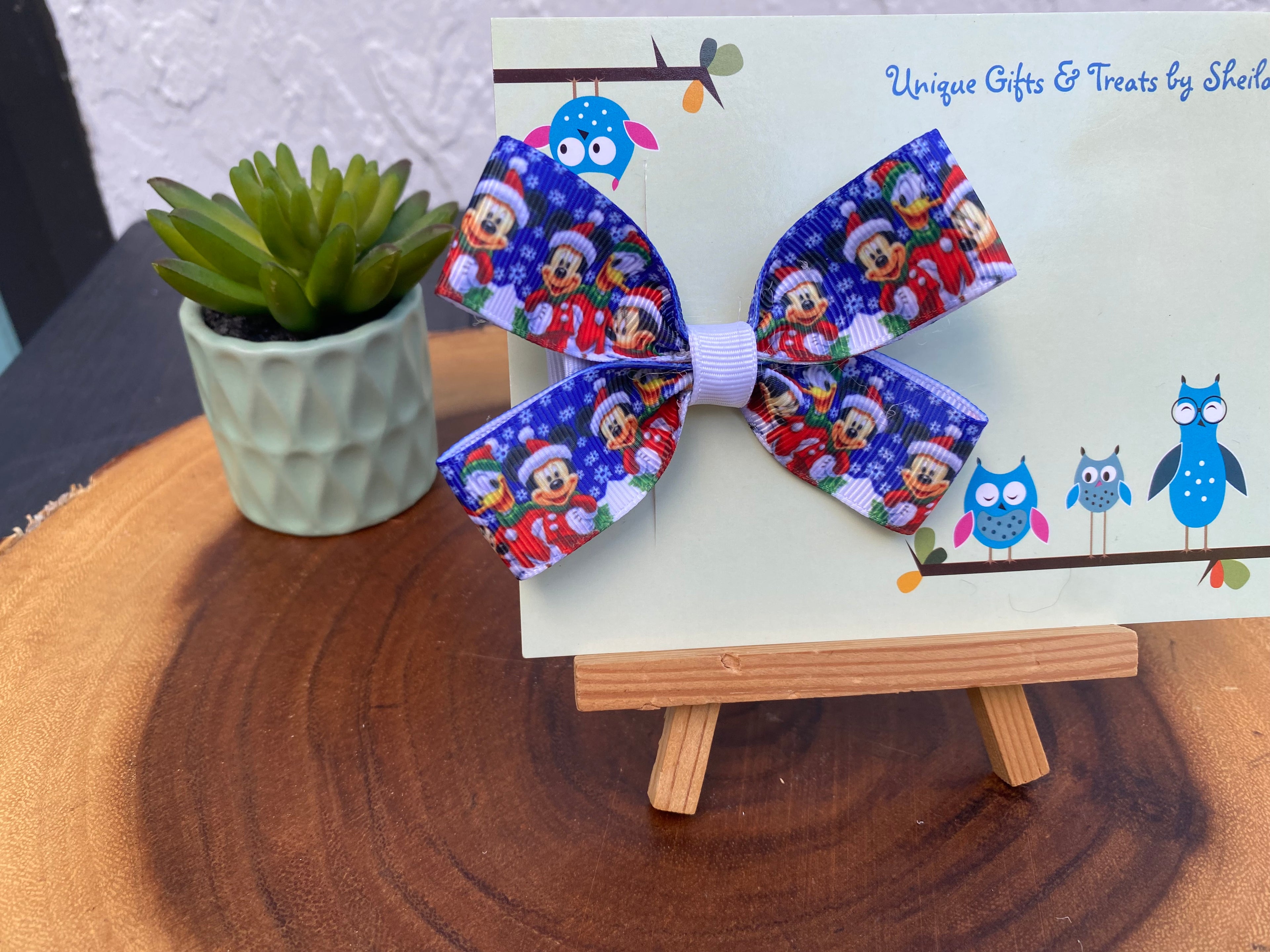 Mickey and Minnie Christmas Hairbow