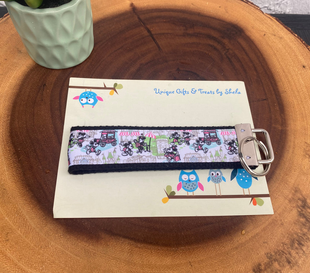 Mickey and Minnie Bistro Keychain; Keyfob
