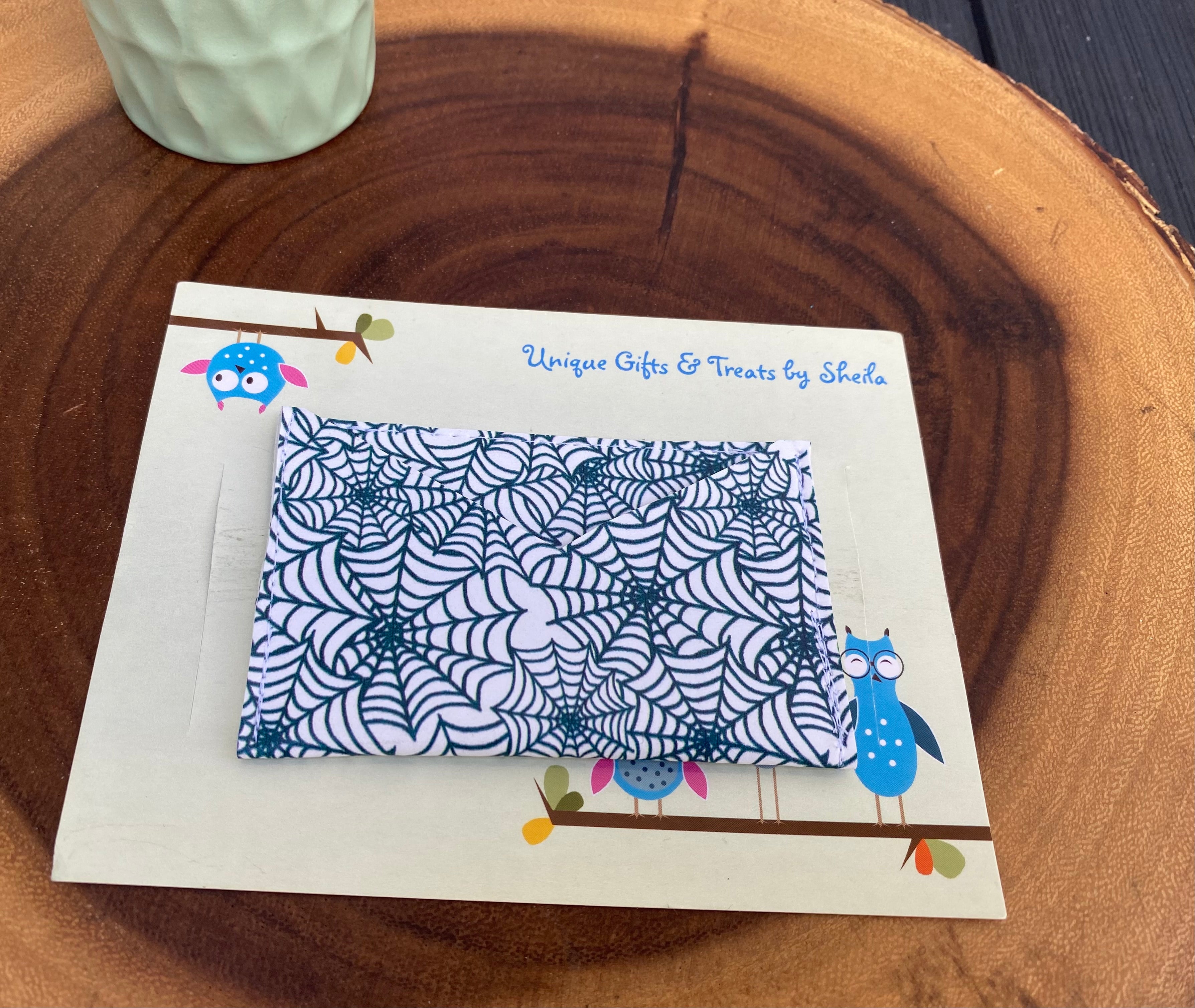 Hunter Green Spiderweb Gift Card Holder