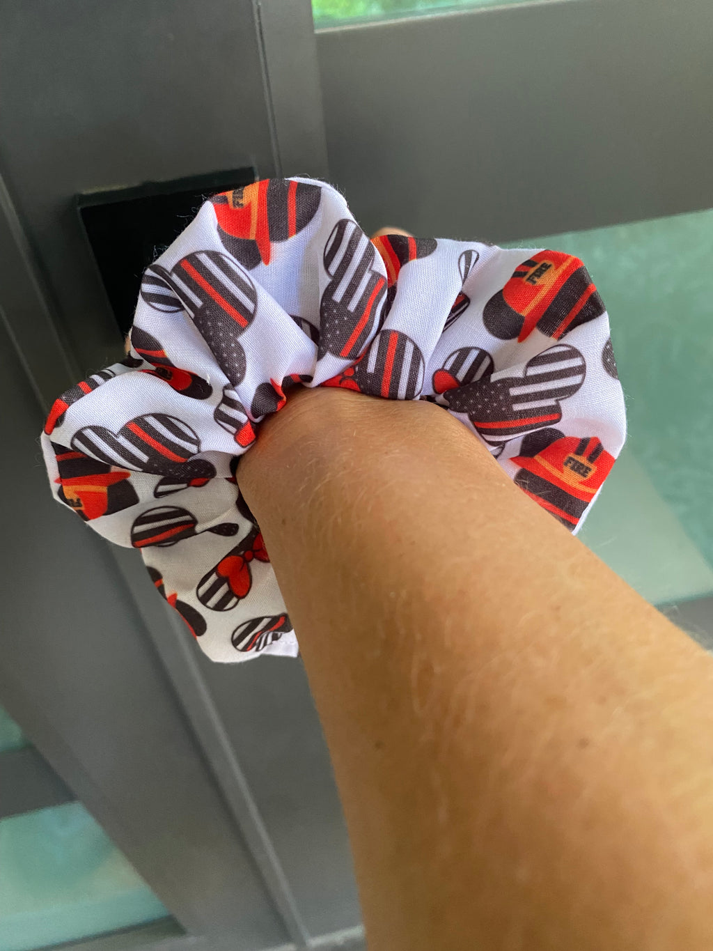 Firefighter Mickey Scrunchie