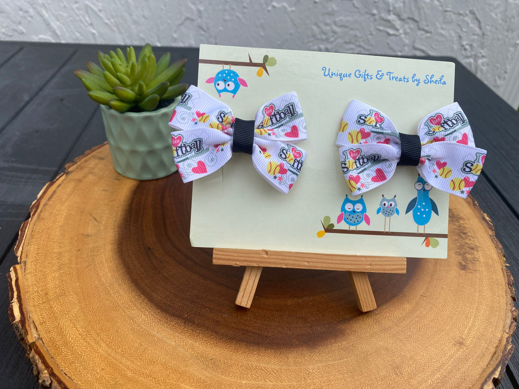 Softball Hairbows
