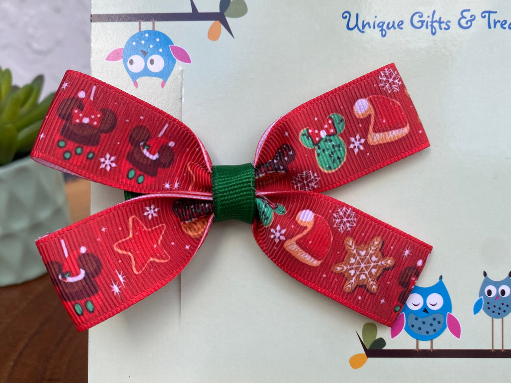 Disney Christmas Snacks Hairbow