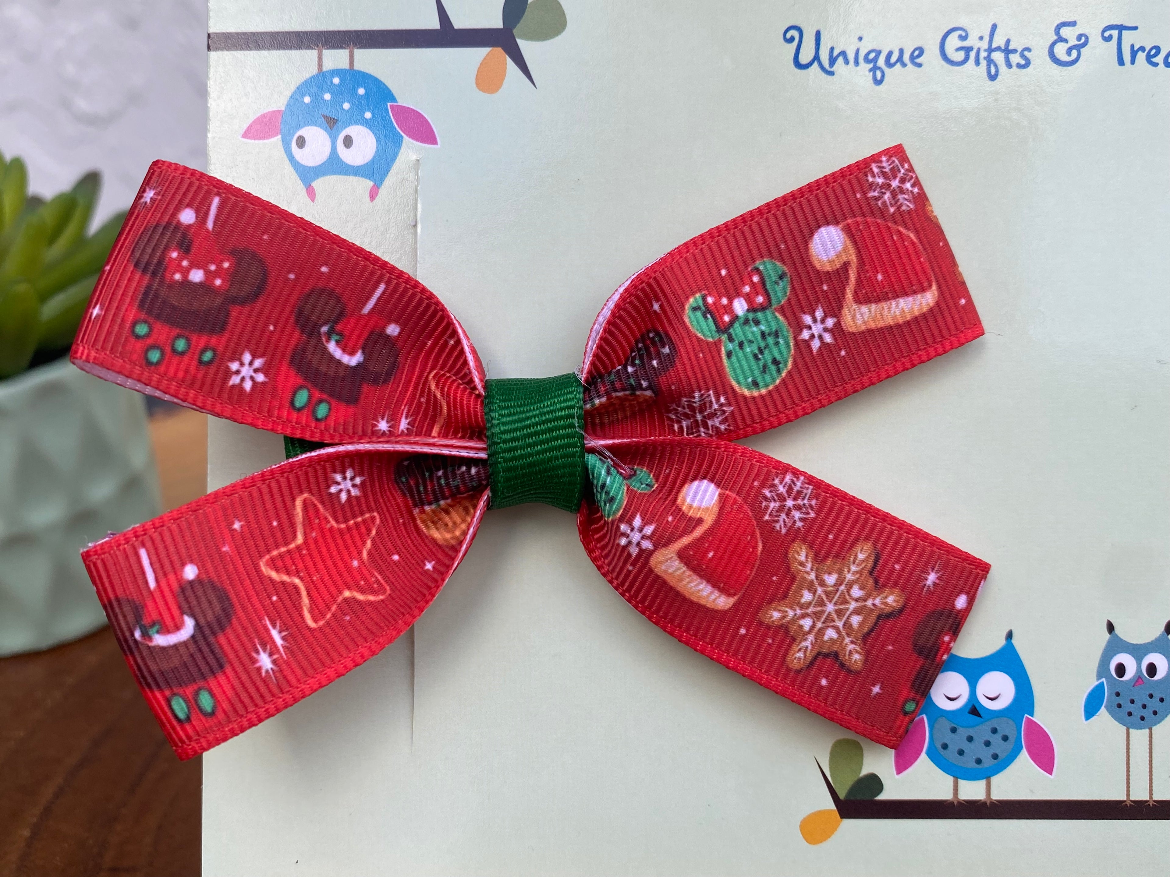 Disney Christmas Snacks Hairbow