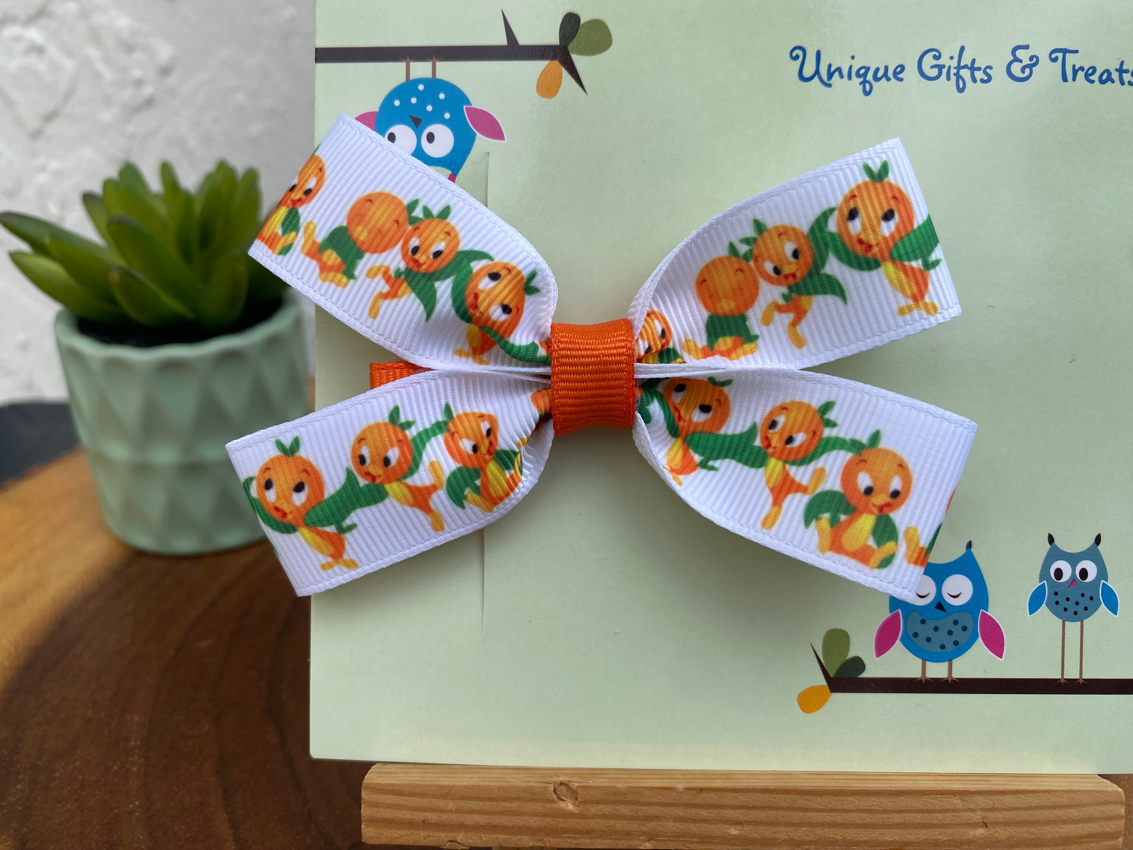 Orange Bird Hairbow