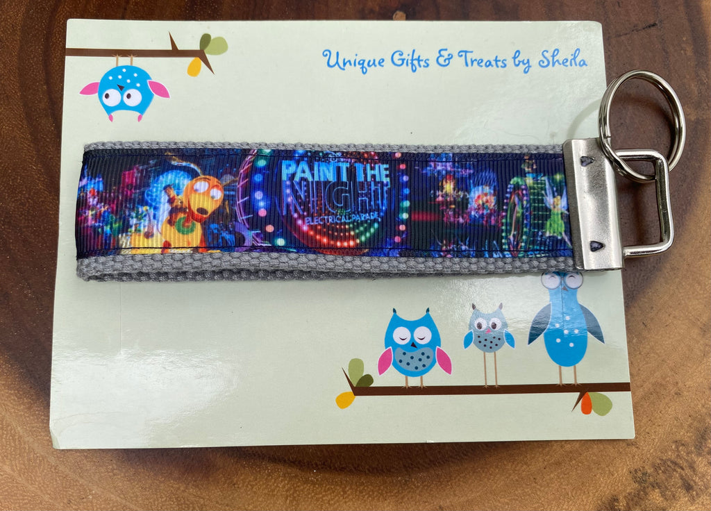 Disney Paint The Night Electrical Parade Keychain; Keyfob