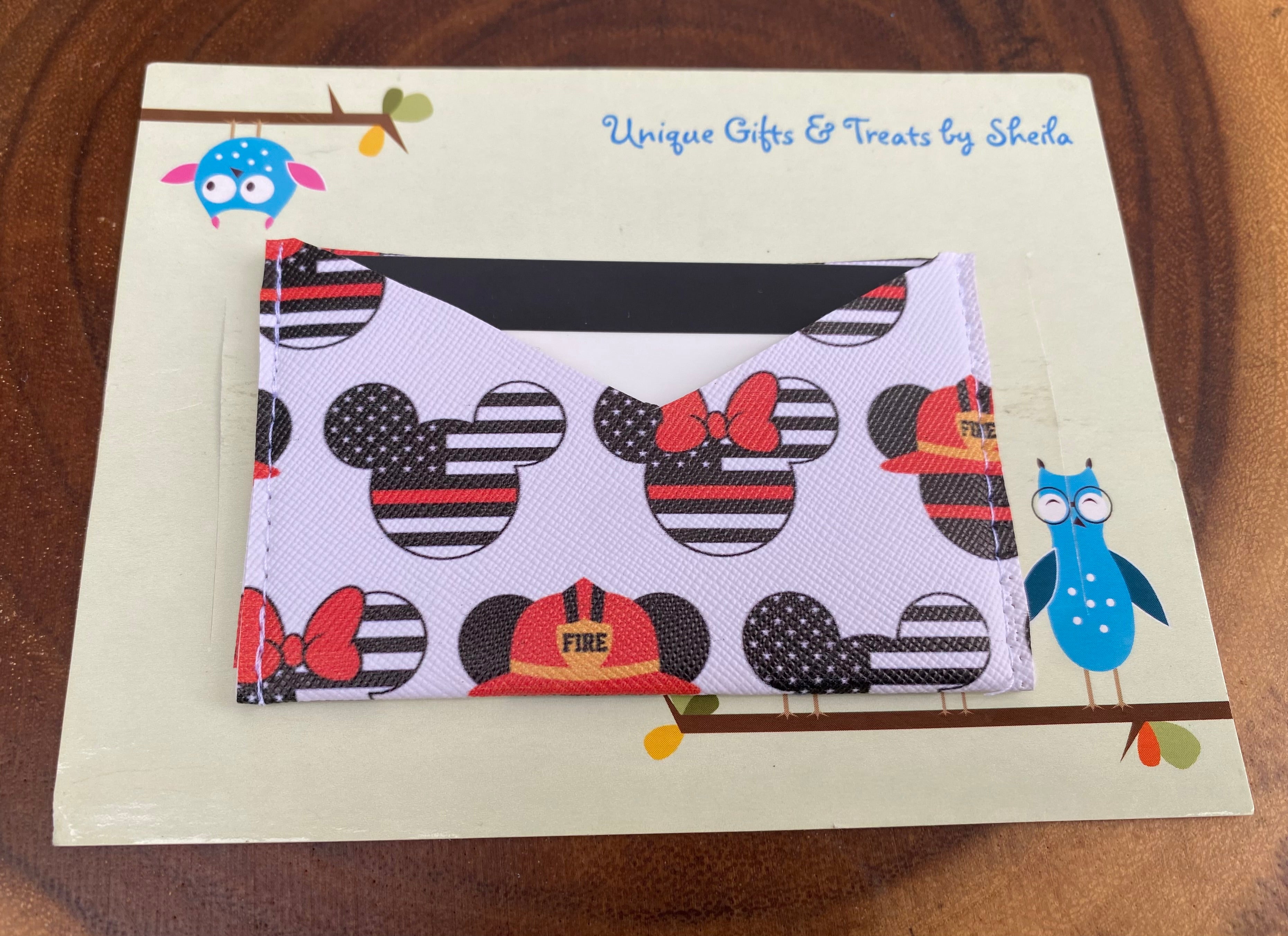 Firefighter Mickey Gift Card Holder