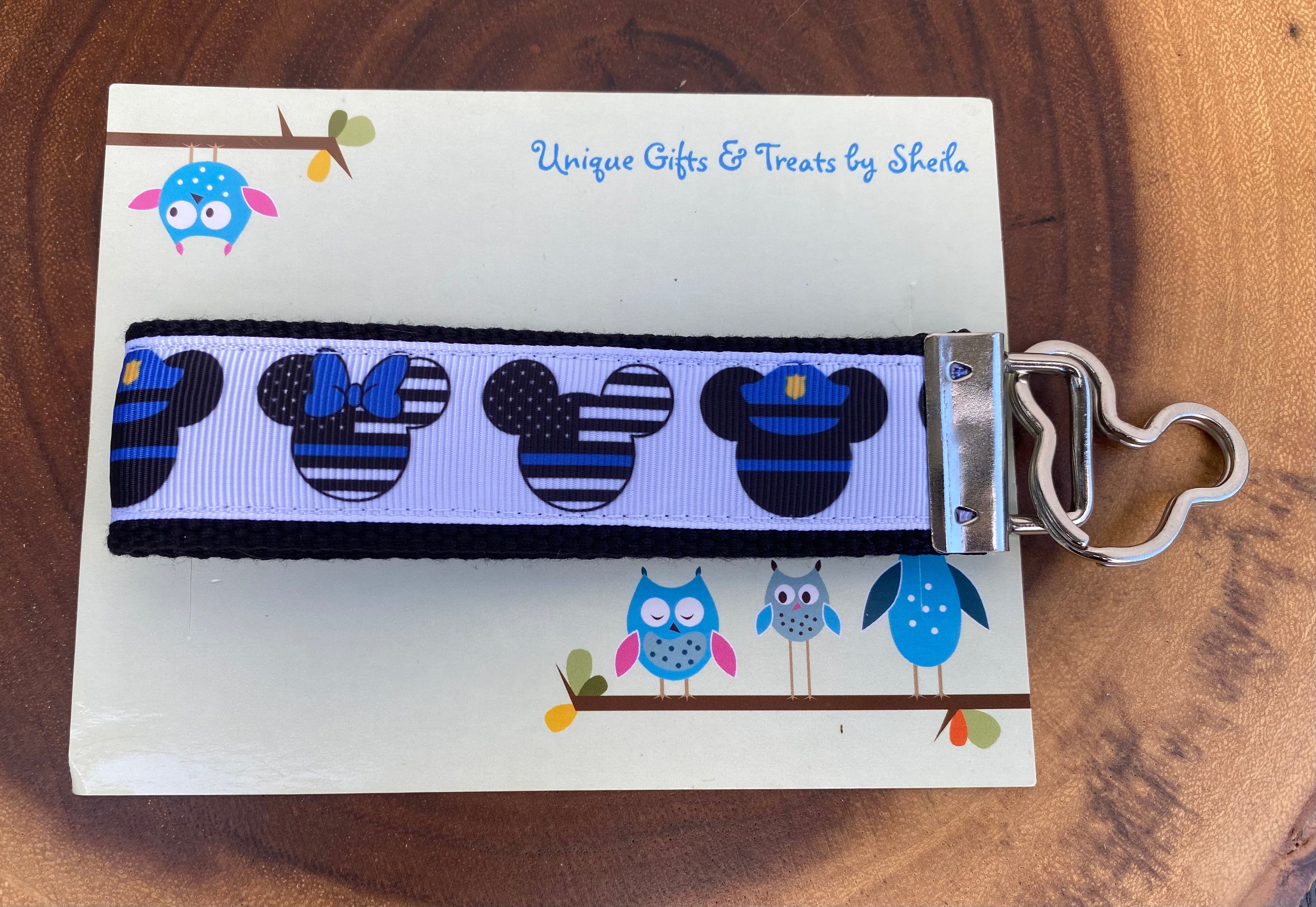Mickey and Minnie Police Officer Keychain; Keyfob