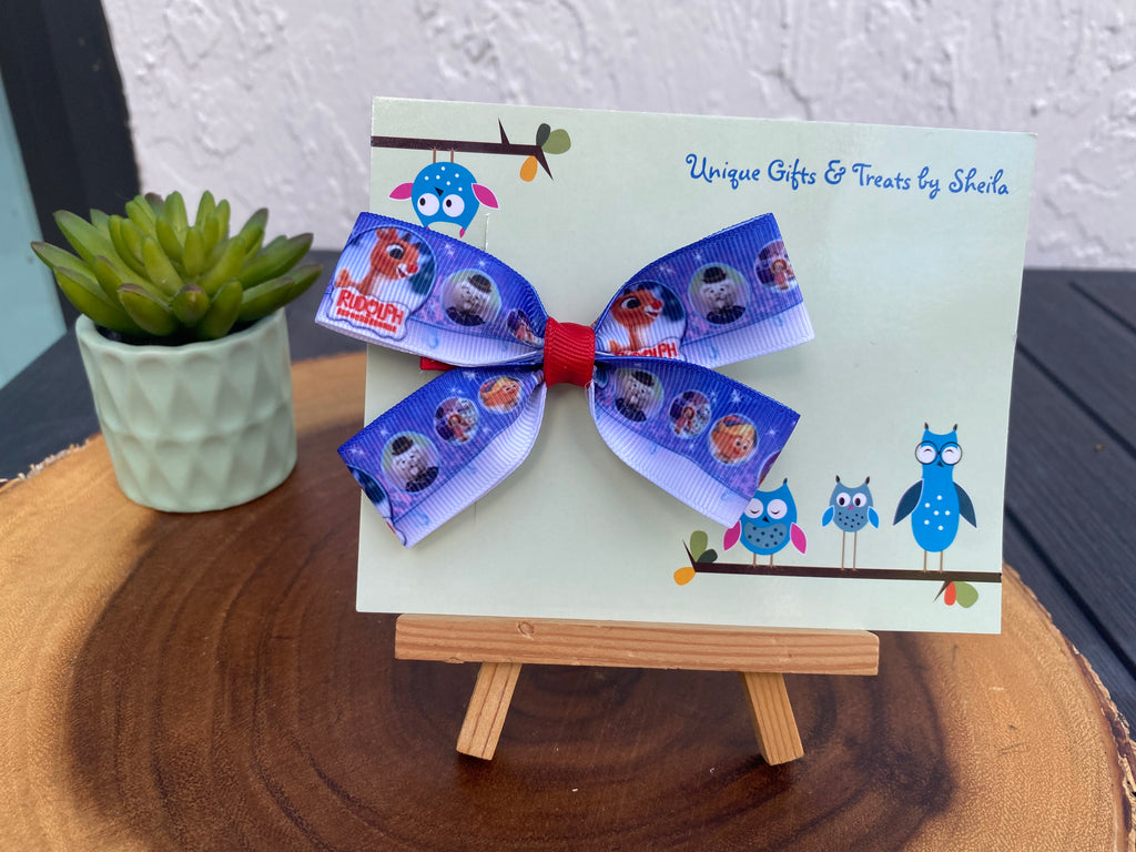 Rudolph Christmas Hairbow
