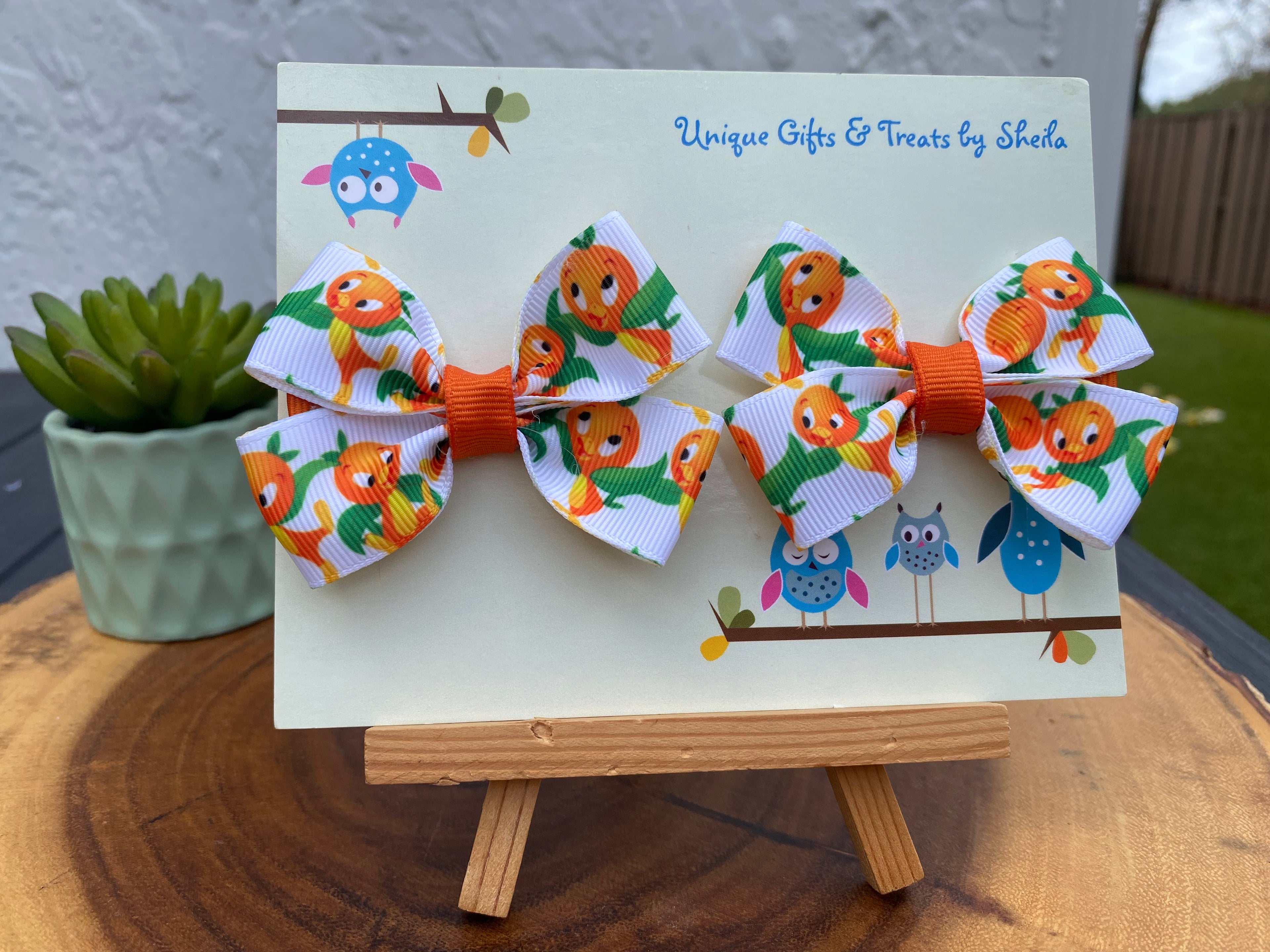 Orange Bird Hairbows