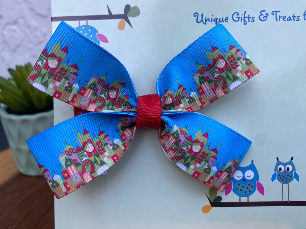 Christmas It’s A Small World Hairbow