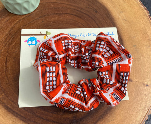 British Telephone Box Scrunchie