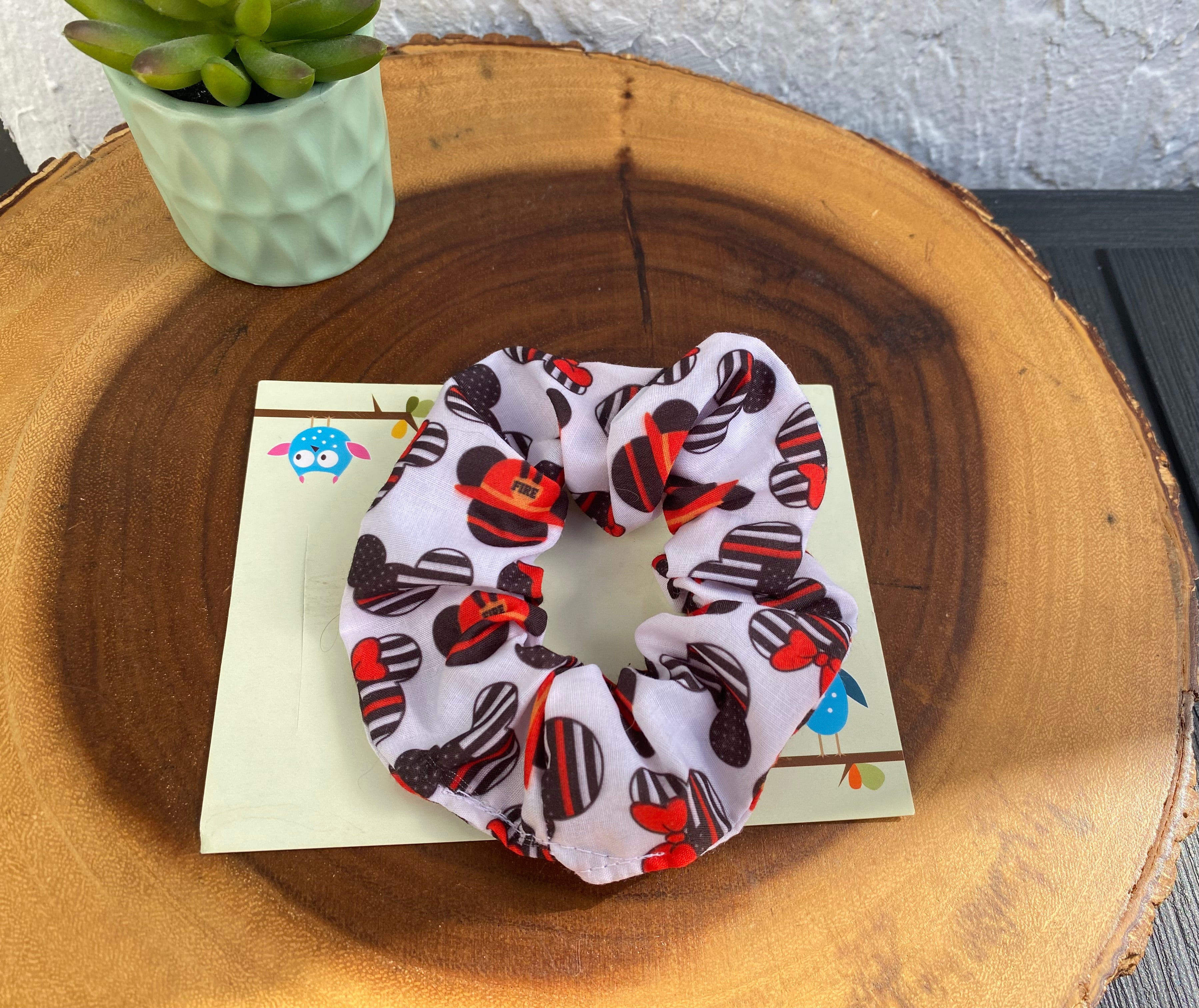 Firefighter Mickey Scrunchie
