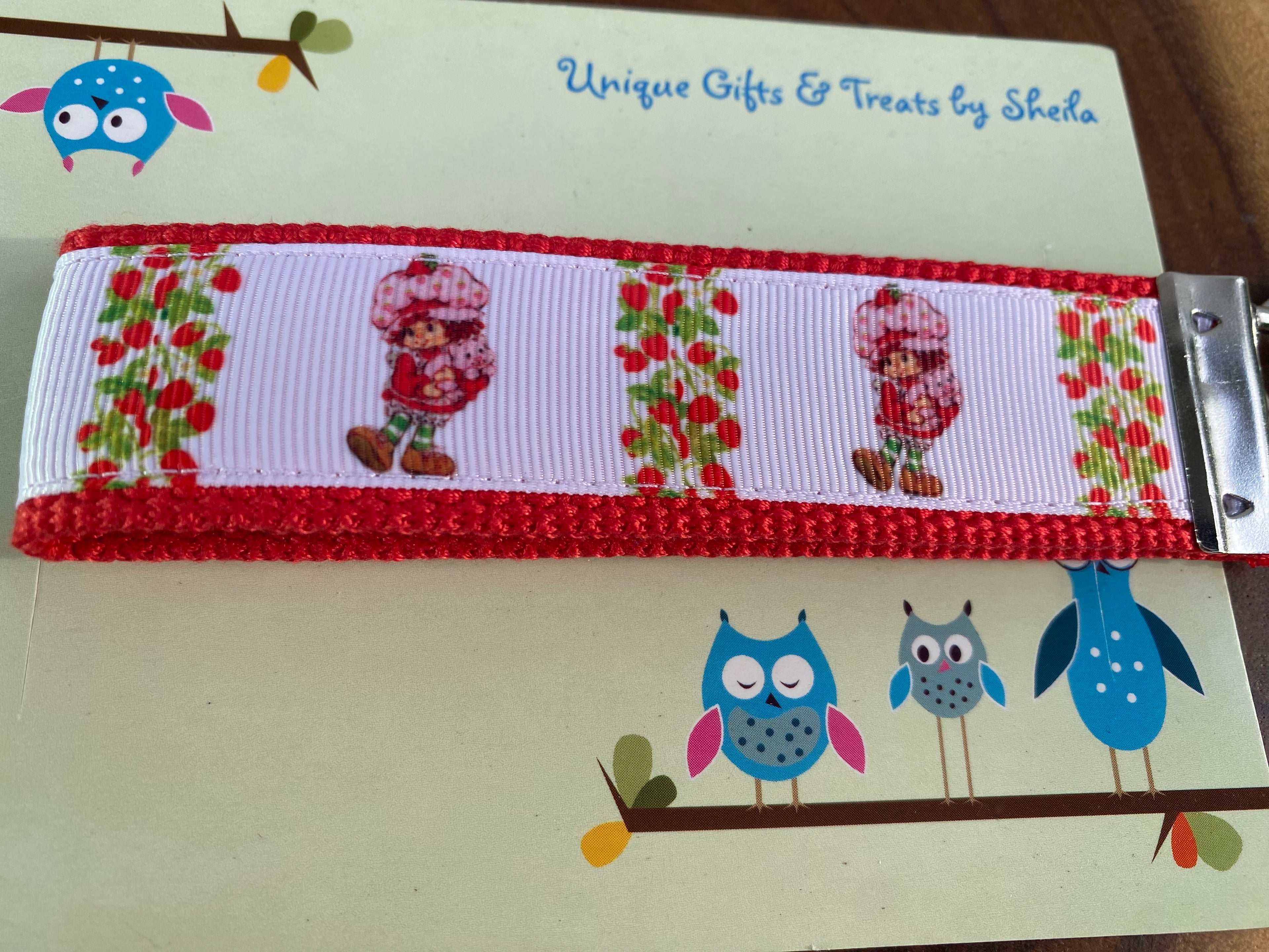 Strawberry Doll Keychain; Keyfob