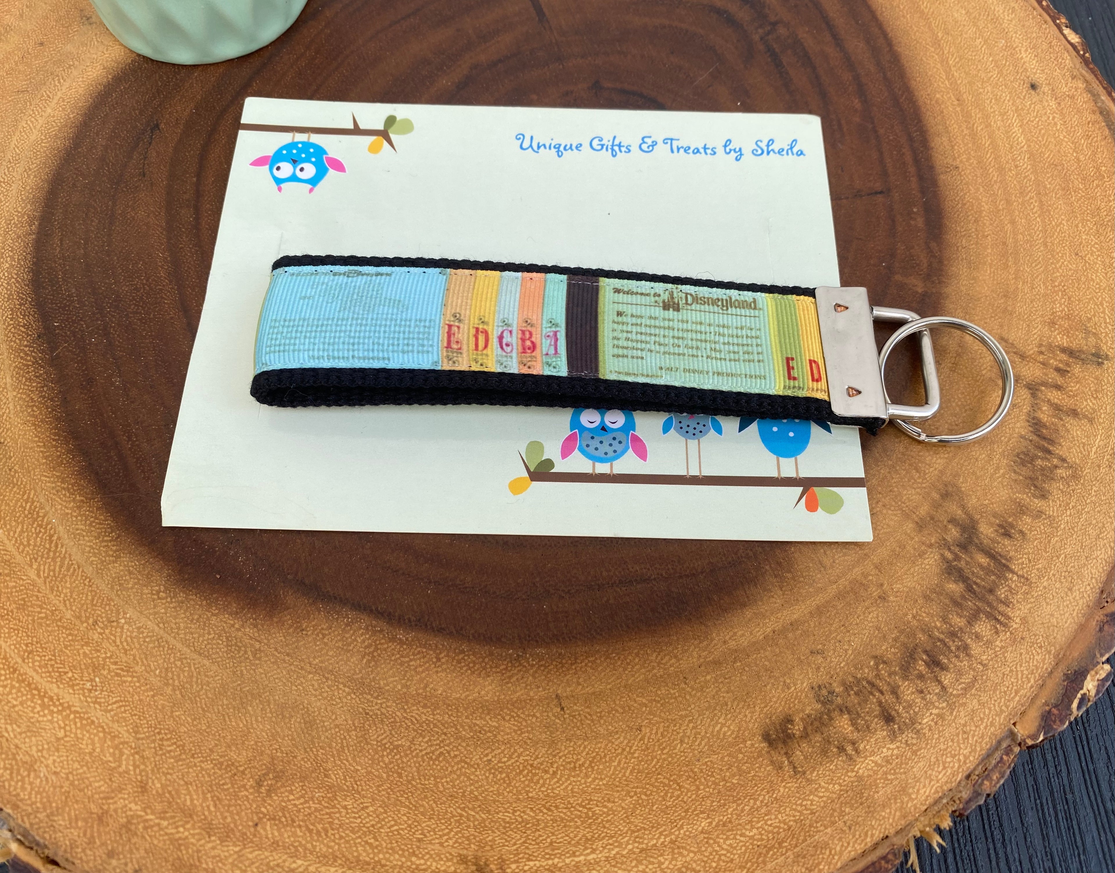 Disneyland Vintage Ticket Keychain; Keyfob