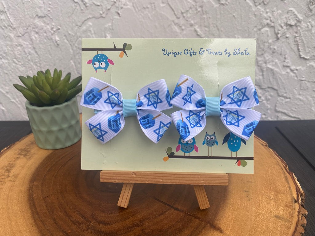 Hanukkah Hairbows; Chanukah Hairbows