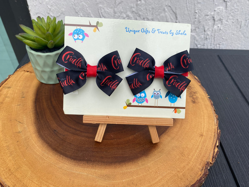 Villains; Cruella Deville Hairbows