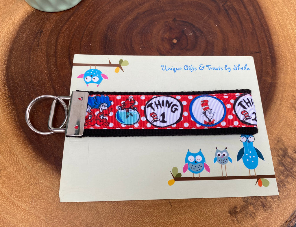Funny Cat and Friends Keychain; Keyfob