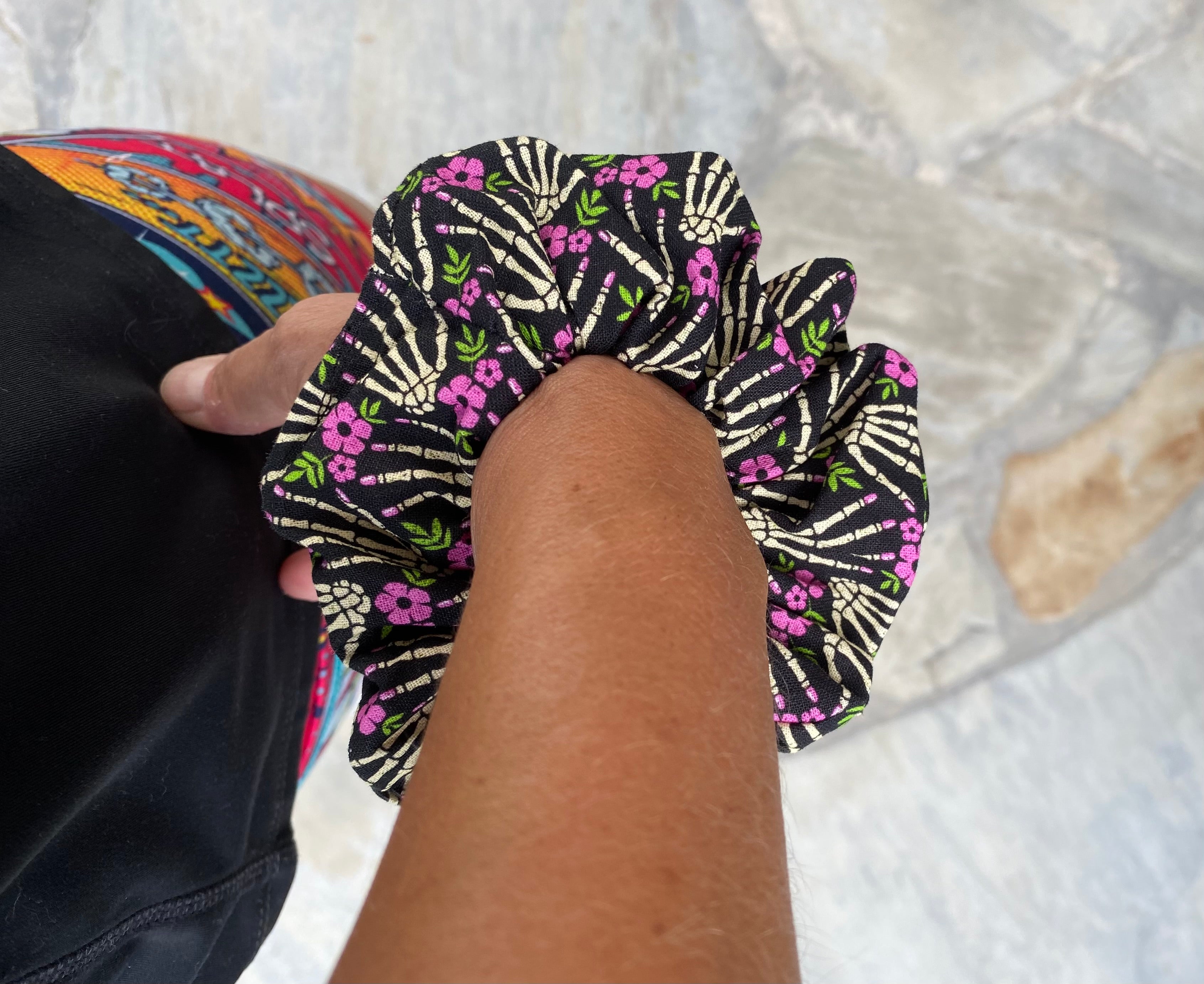 Skeleton Hand Scrunchie