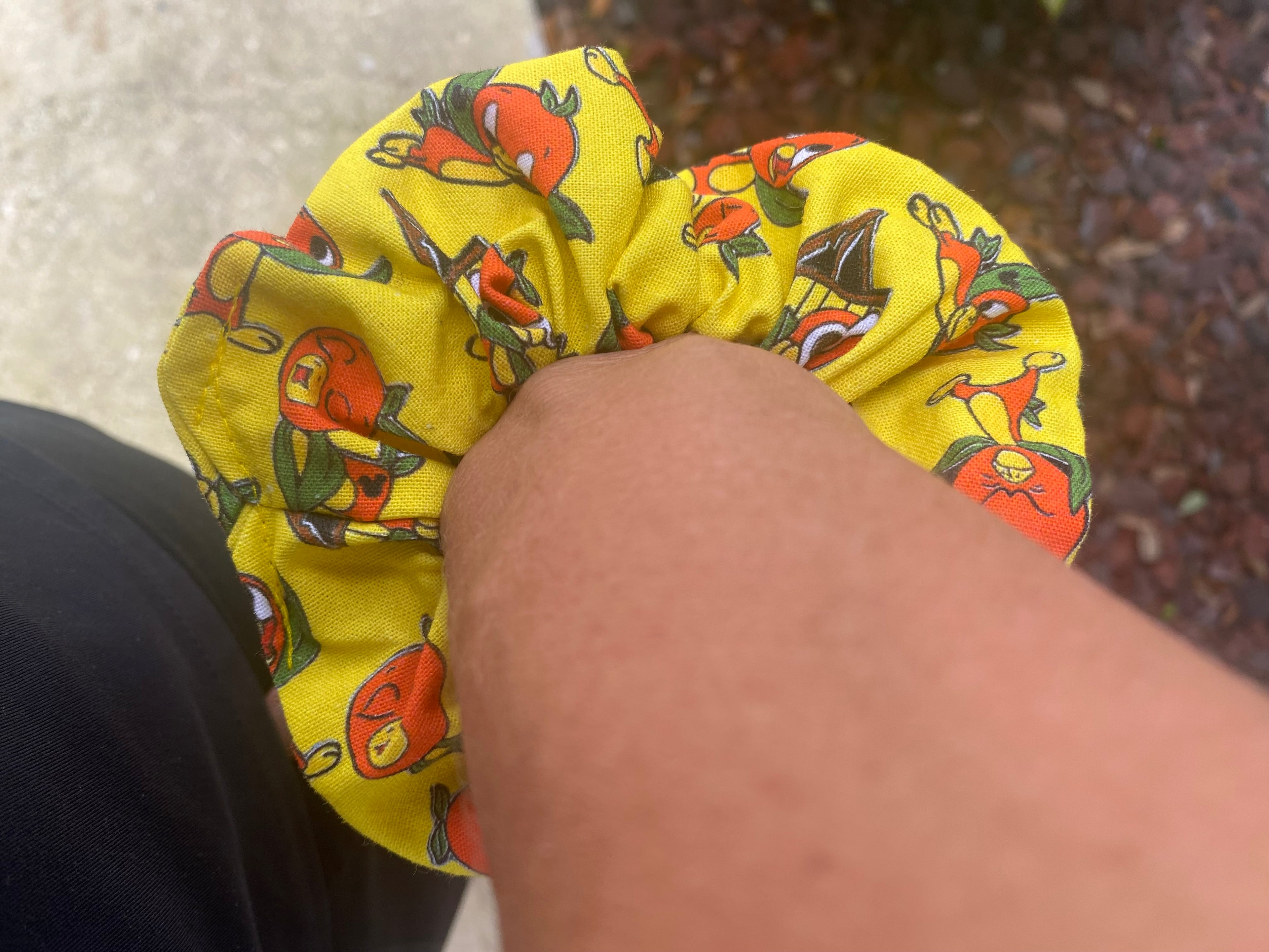 Orange Bird Scrunchie
