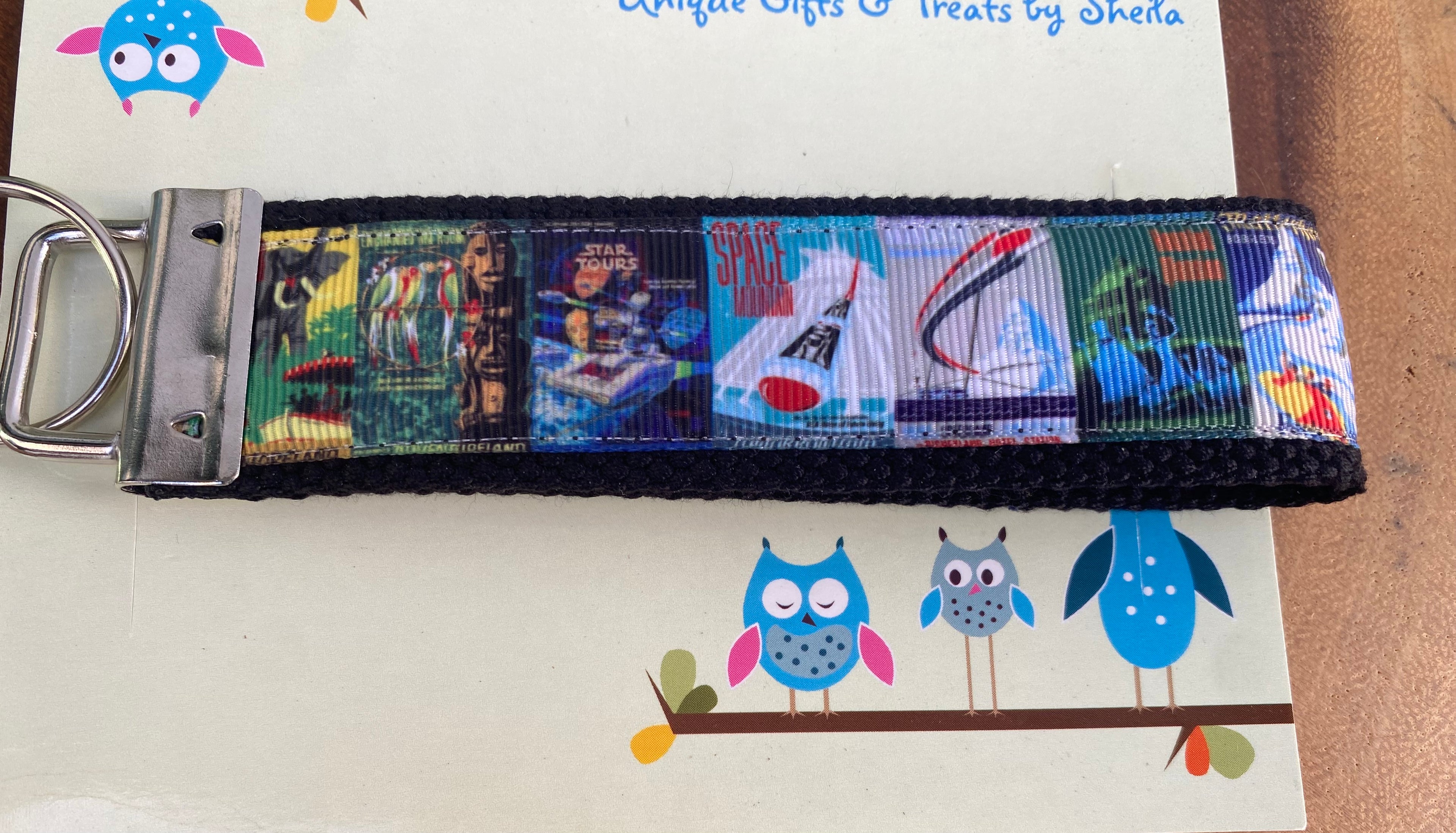 Disney Ride Posters Keychain; Keyfob