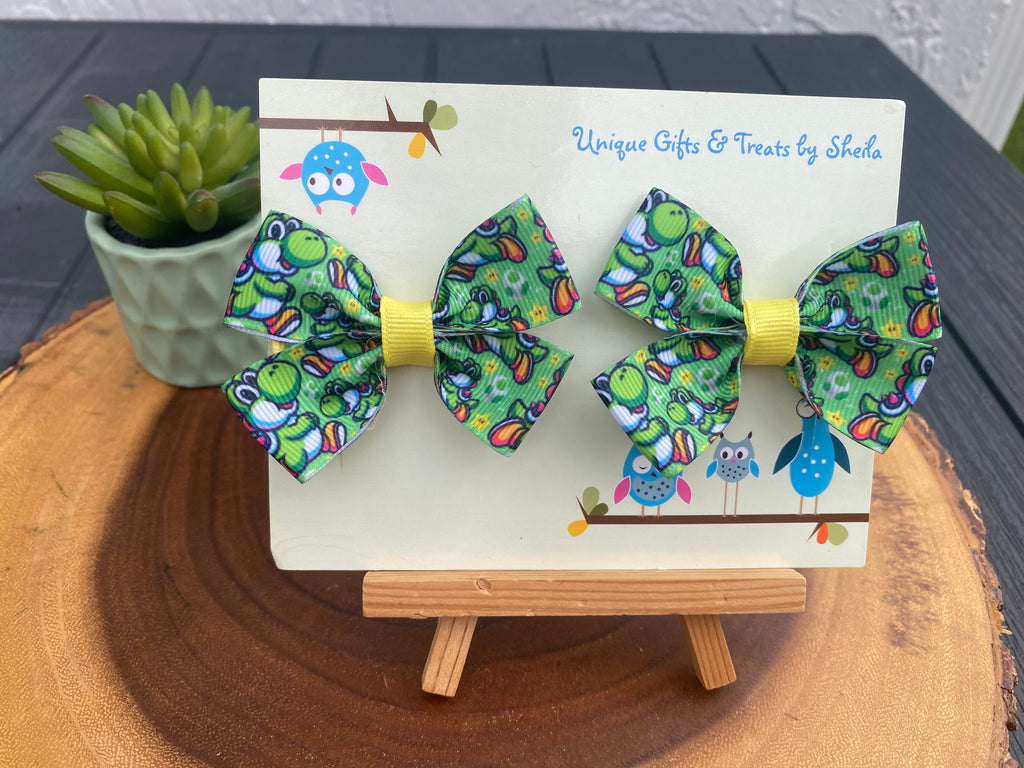 Video Game Dinosaur Hairbows