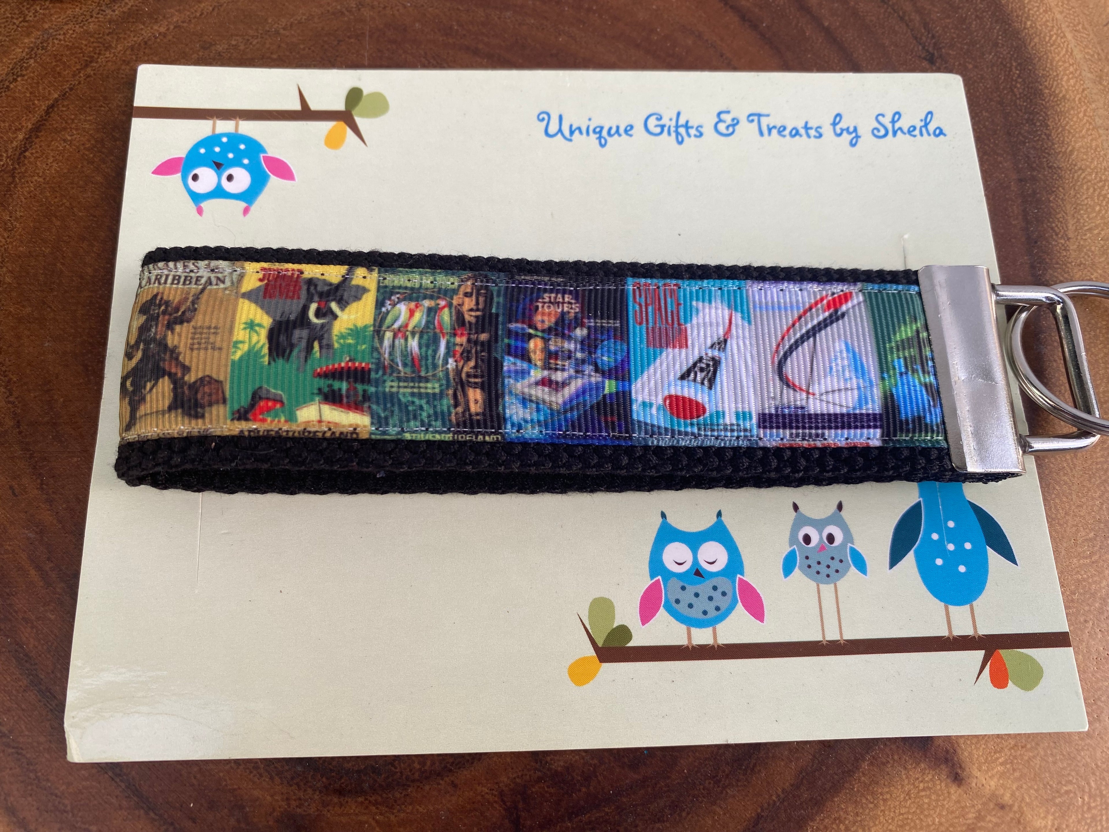 Disney Ride Posters Keychain; Keyfob