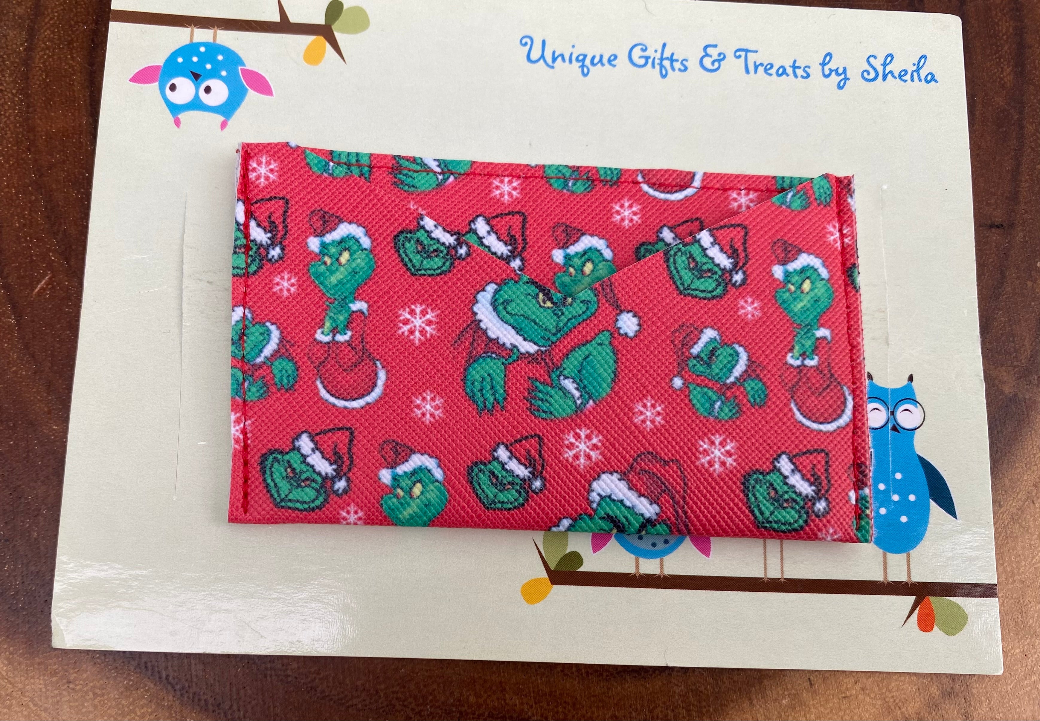 Green Christmas Monster Gift Card Holder